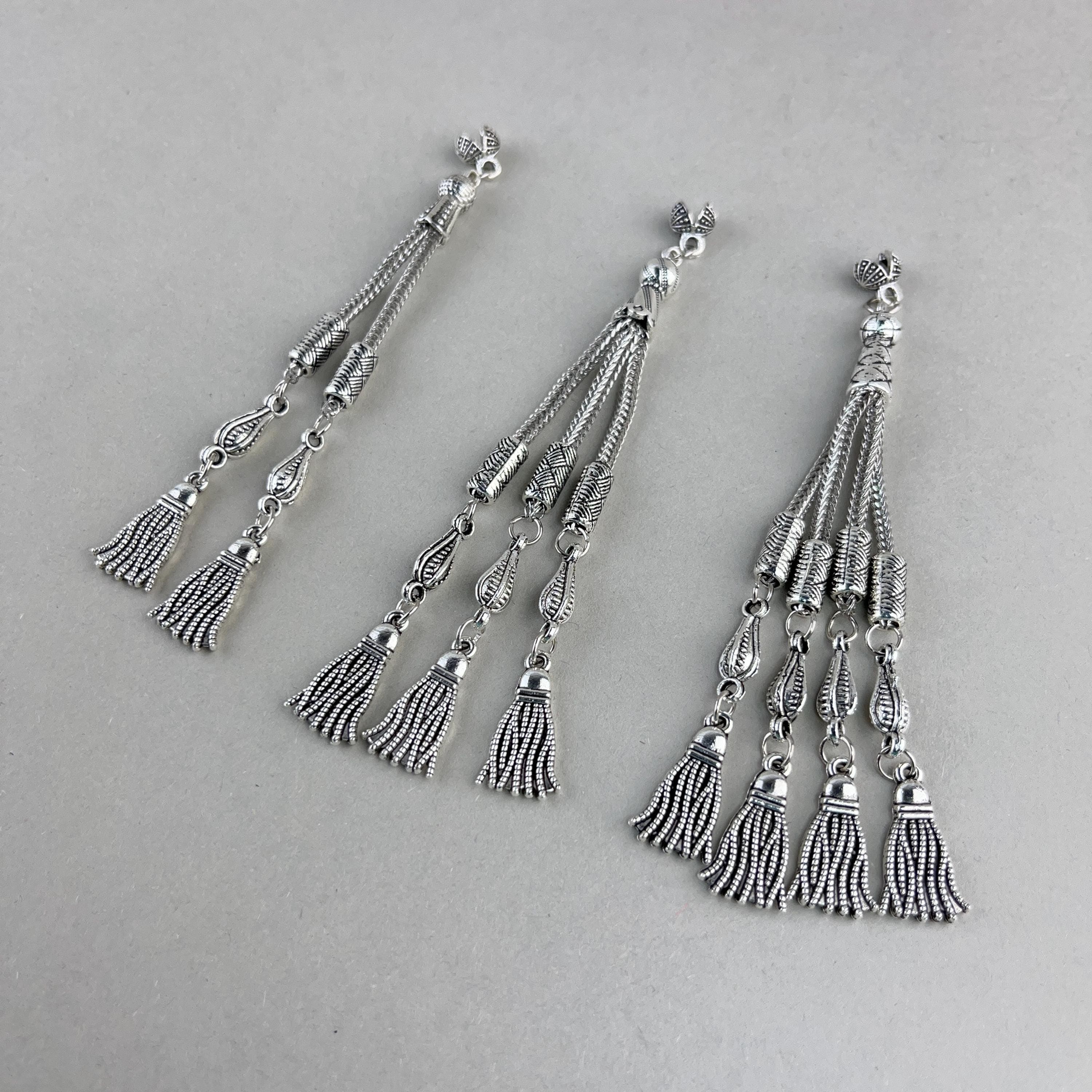Turkish Tulip Rosary Tassel: Metal Prayer Beads Accessory
