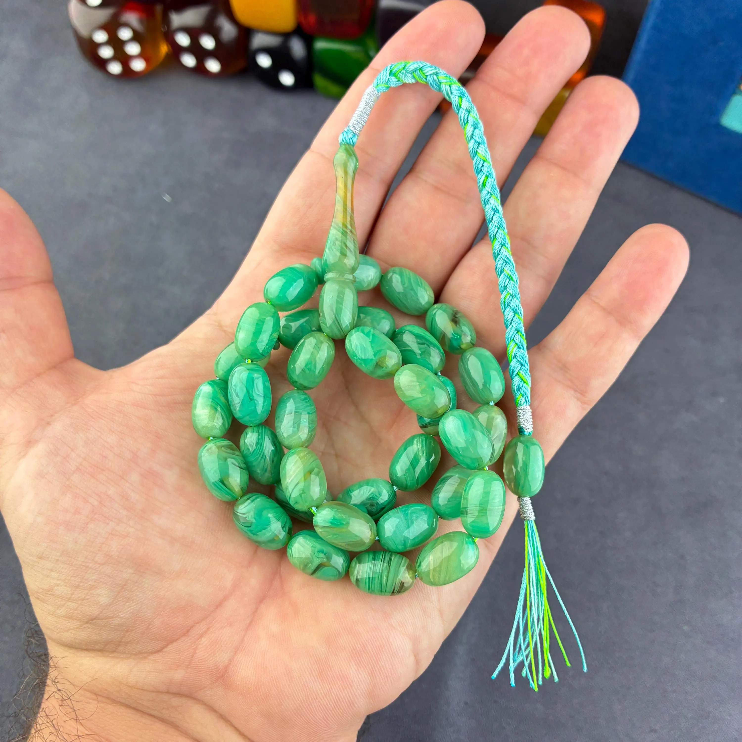 Turquoise Cataline Ottoman Rosary: 33-Bead Muslim Prayer Beads - image 5