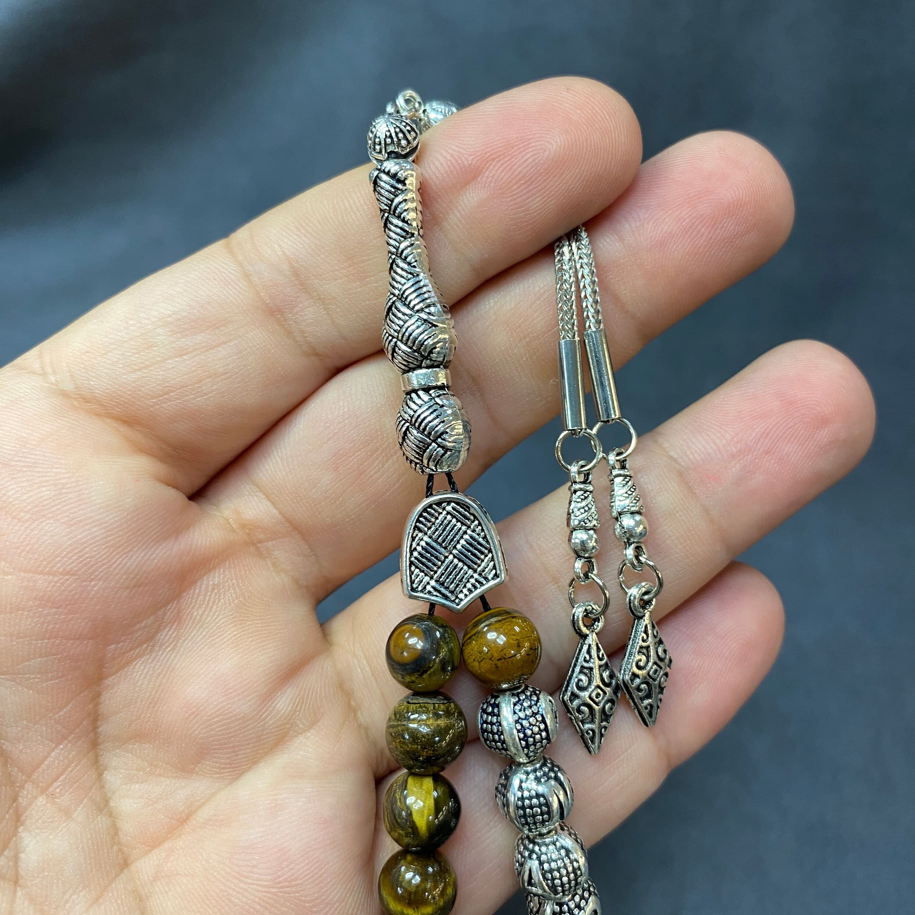 Custom Tiger Eye Prayer Beads and Bracelet Set, Islamic Gift - image 5