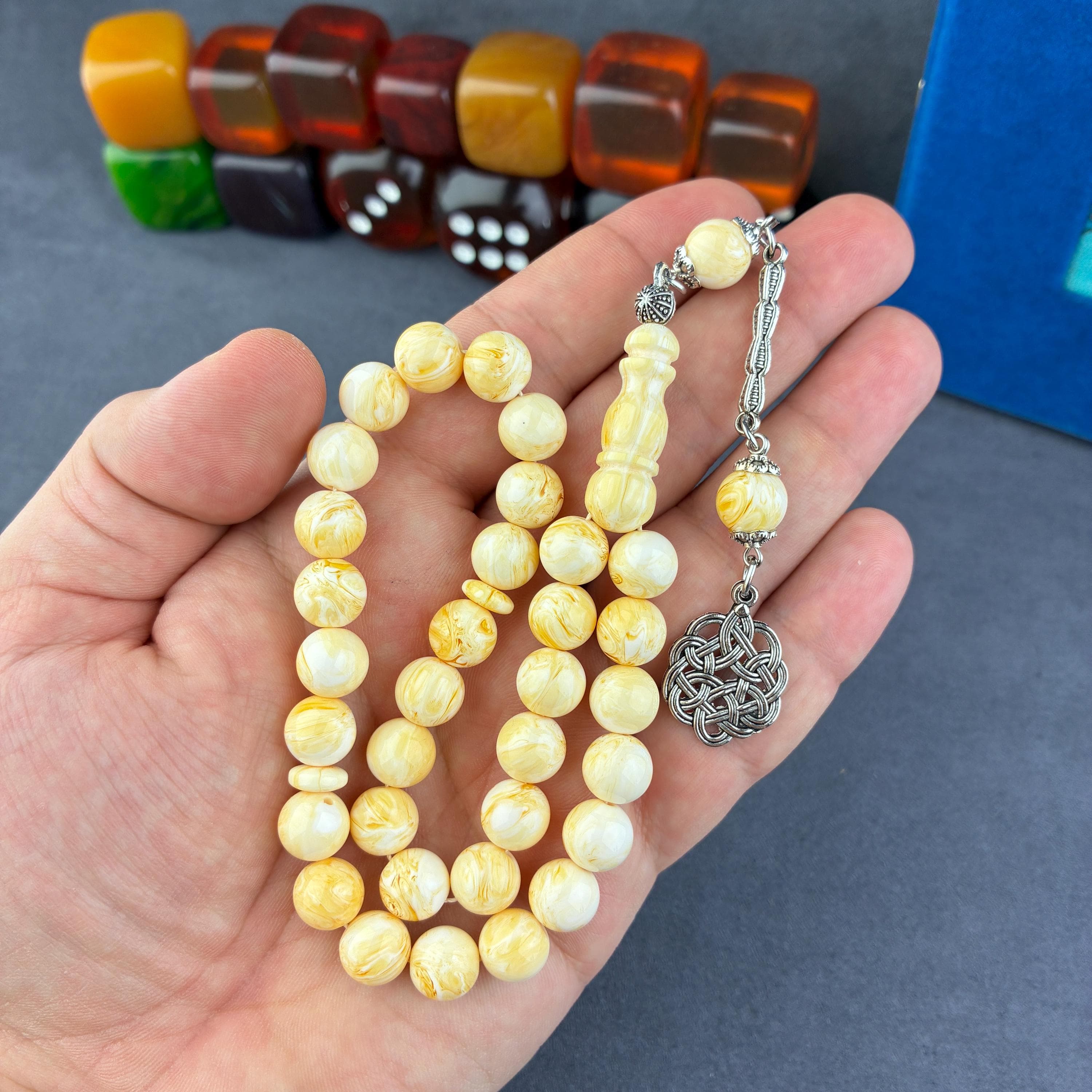 Beirut Resin Bakelite Prayer Beads, Islamic Misbaha, Turkish Tasbih, Ramadan Gift - image 4