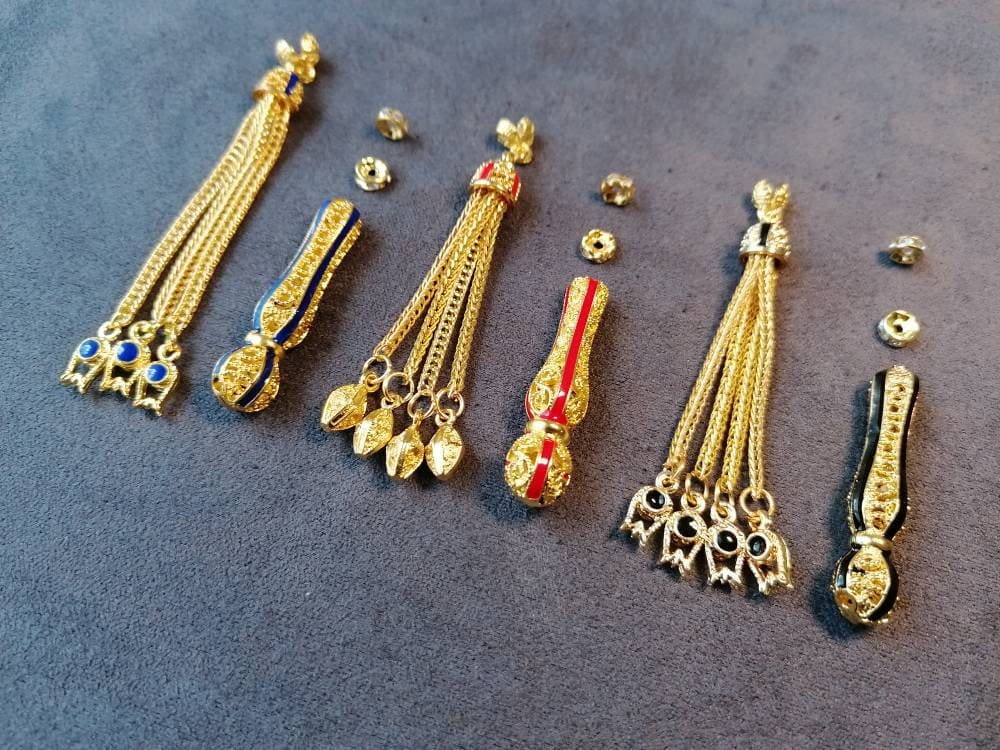 Metal Rosary Tassel, Tesbih Accessory, Misbah Design Set