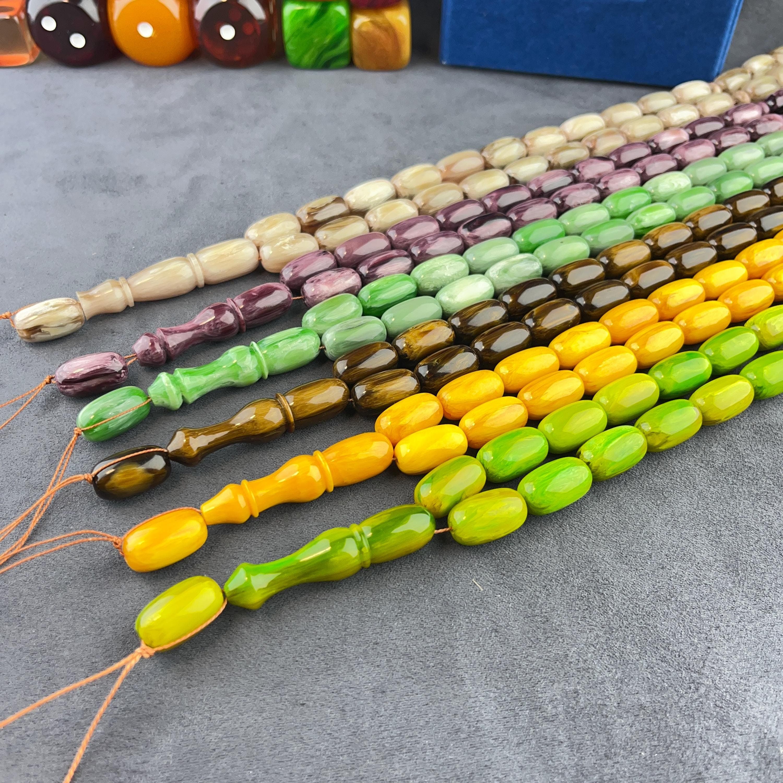 Large Catalin Prayer Beads: Islamic Tasbih Rosary, Ramadan Gift