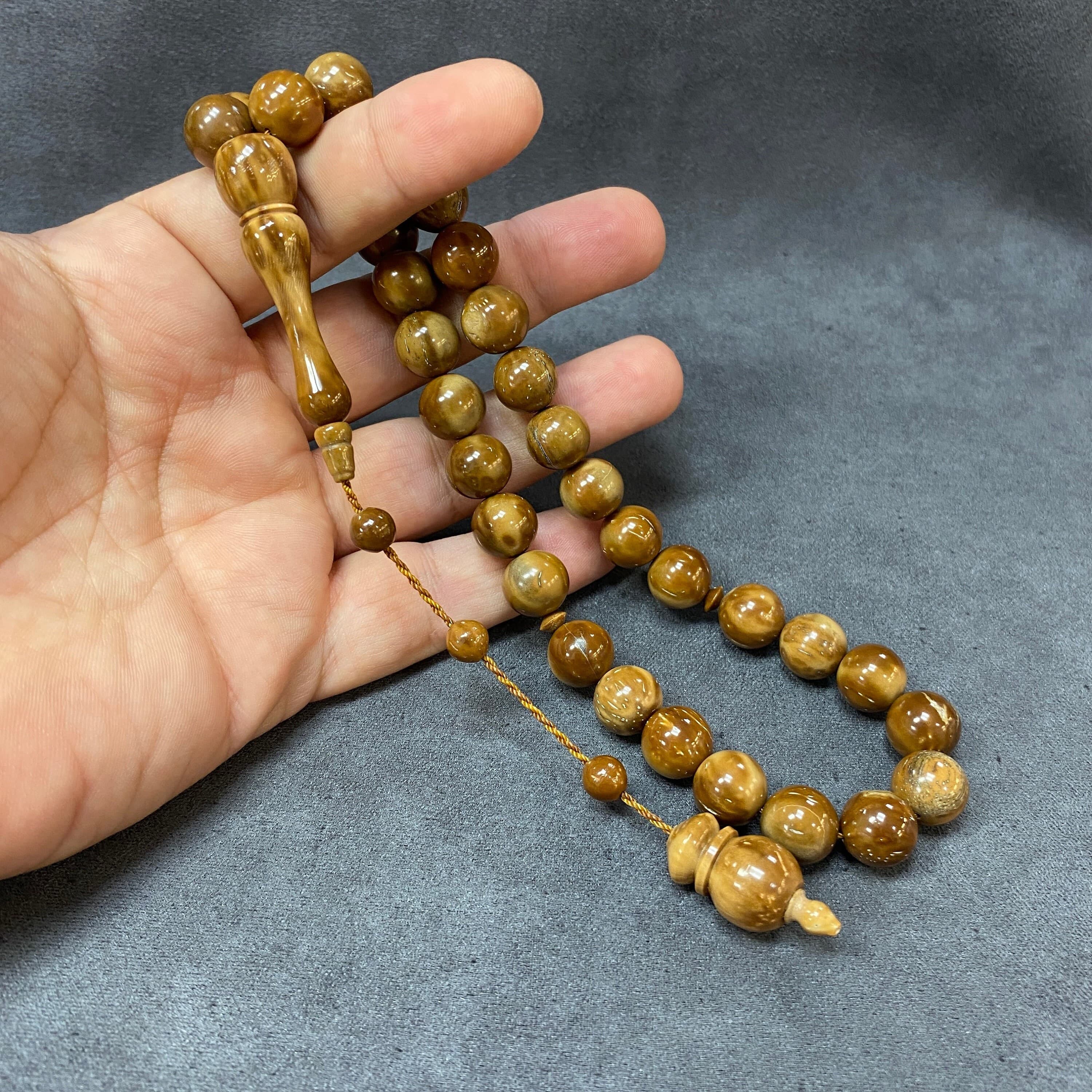 Natural Kuka Muslim Worry Beads, Islamic Rosary, Eid Gift - image 3