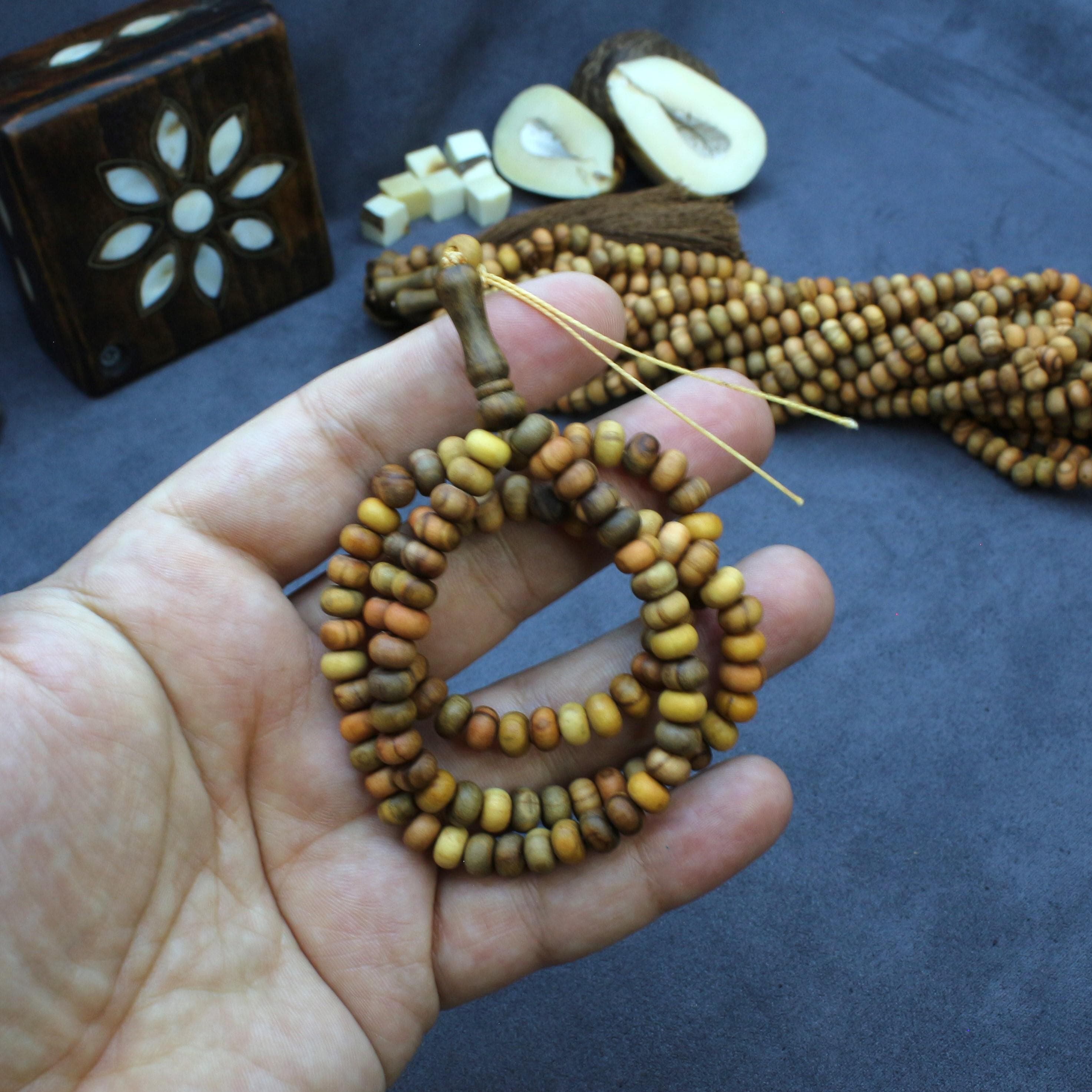 Olive Tree 99 Prayer Beads Tasbih, 6mm Natural Dhikr Beads, Islamic Eid Gift, Sufi