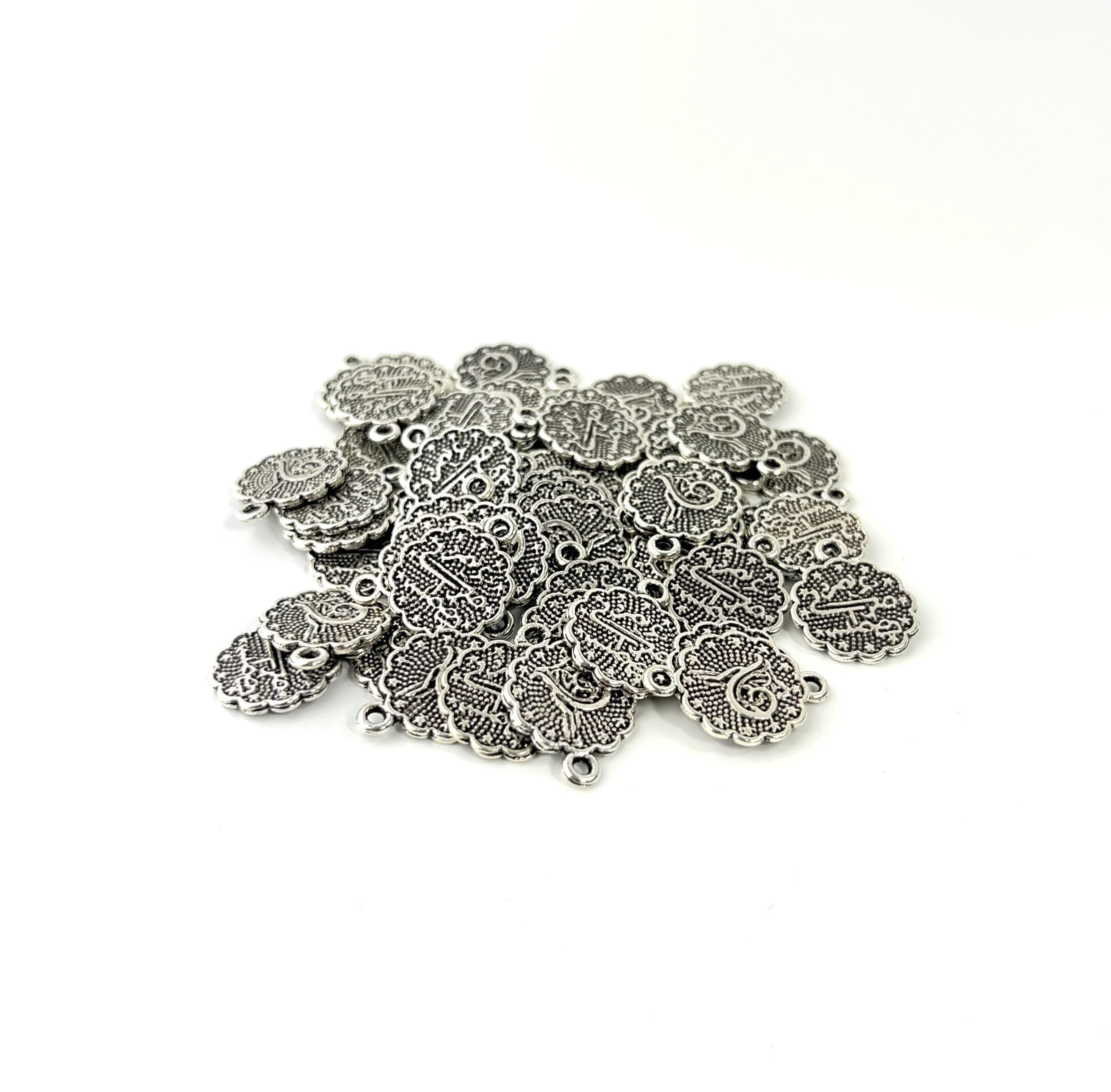 Ottoman Tugra Rosary Tassel: Metal Prayer Beads Accessory (15x18 MM) - image 5