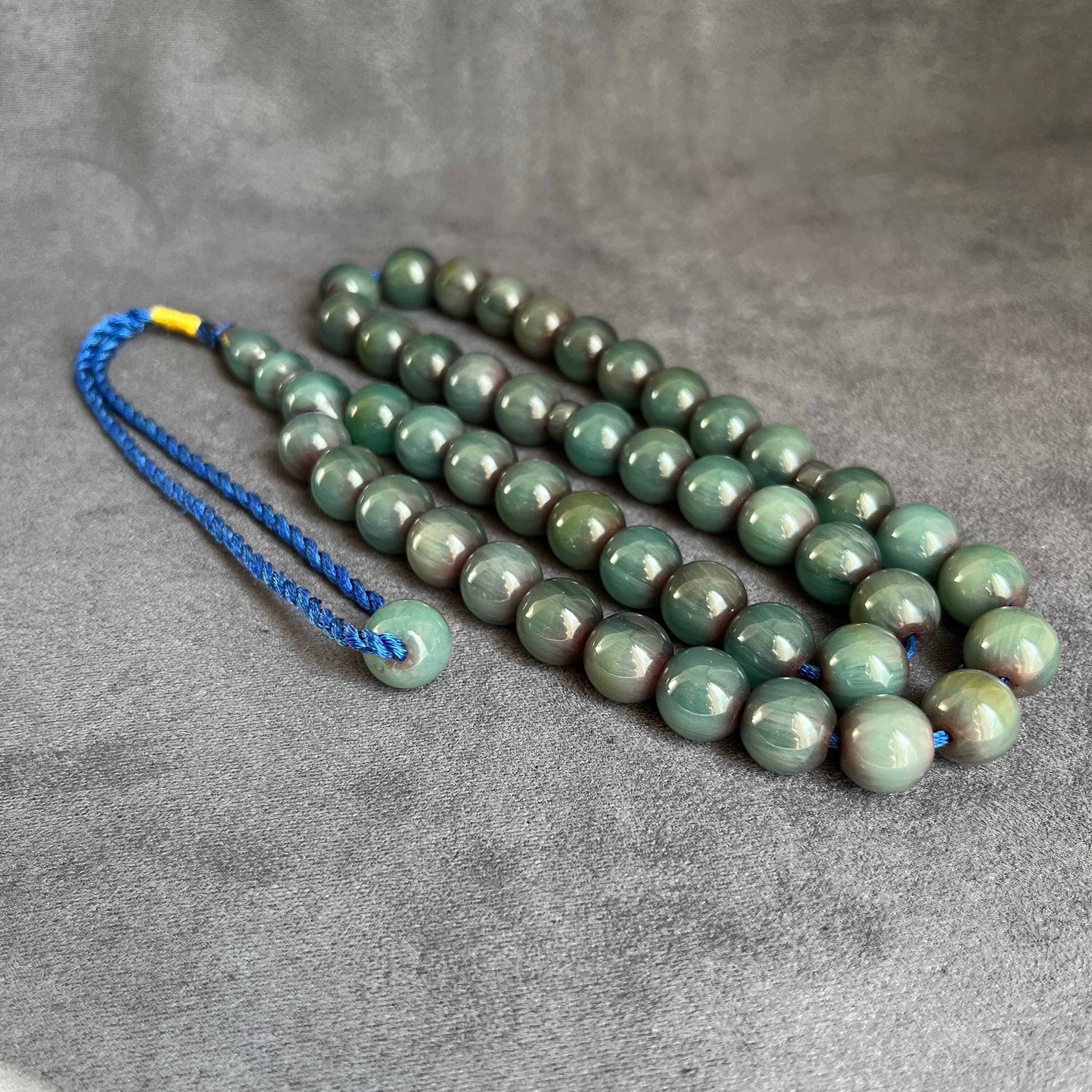 Blue Bakelite Worry Beads, Ottoman Tasbih, Muslim Rosary - image 2
