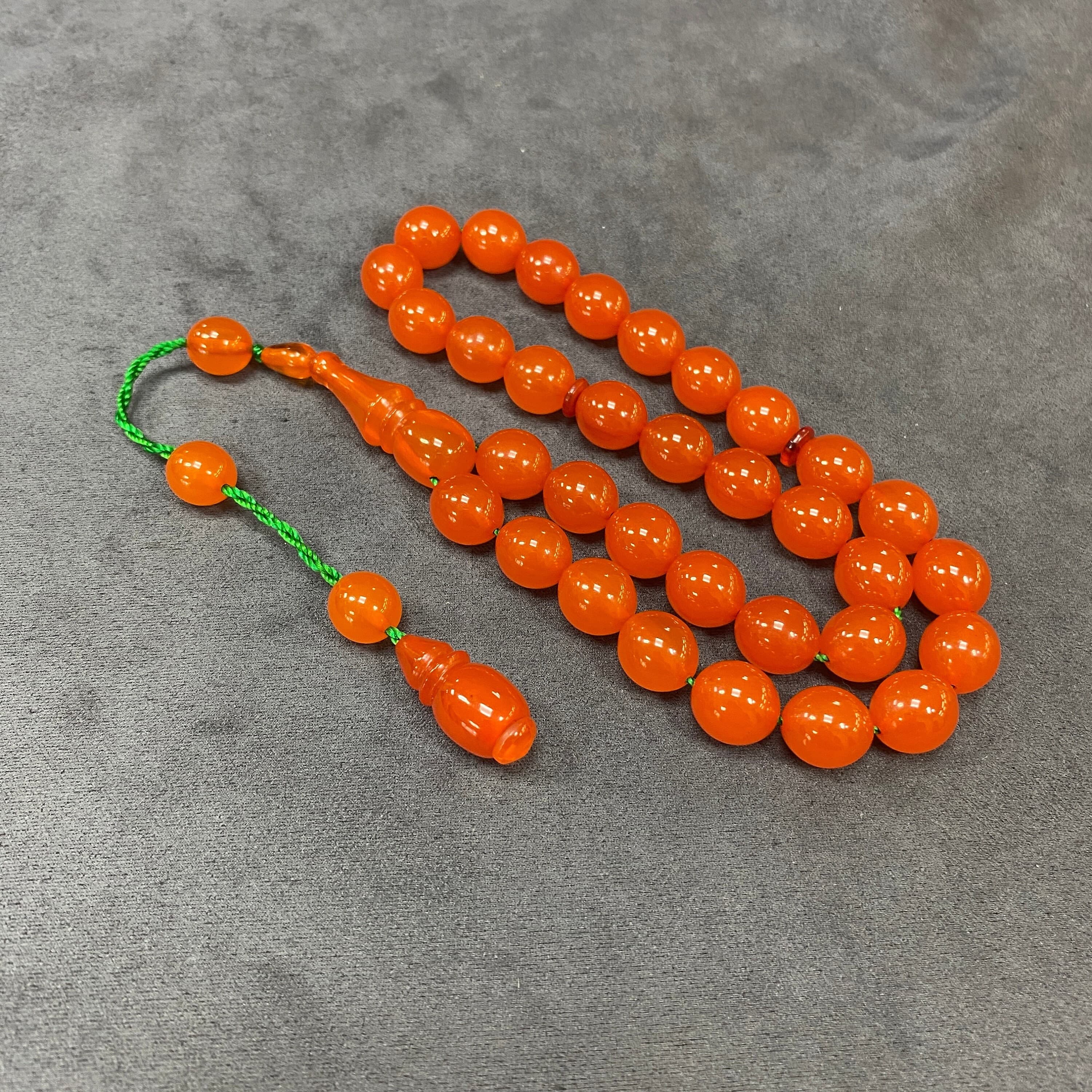 Ottoman Bakelite Rosary, 33 Beads, Muslim Prayer Beads