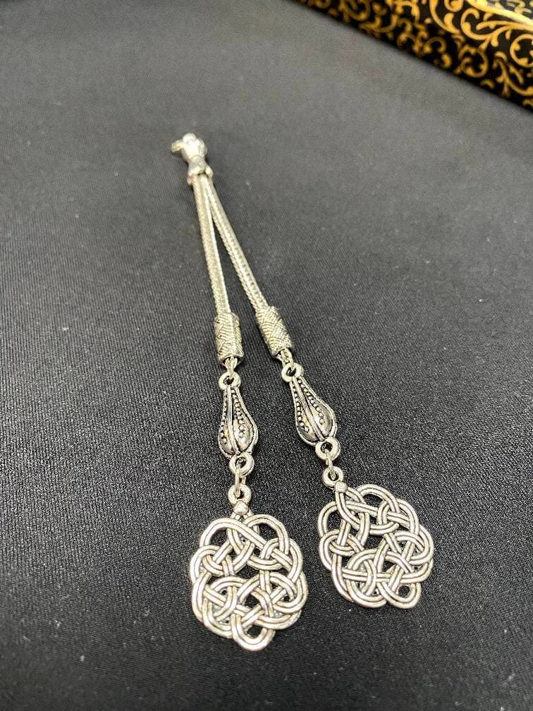Metal Tasbeeh Tassel with Celtic Knot, Rosary Supplies - image 5