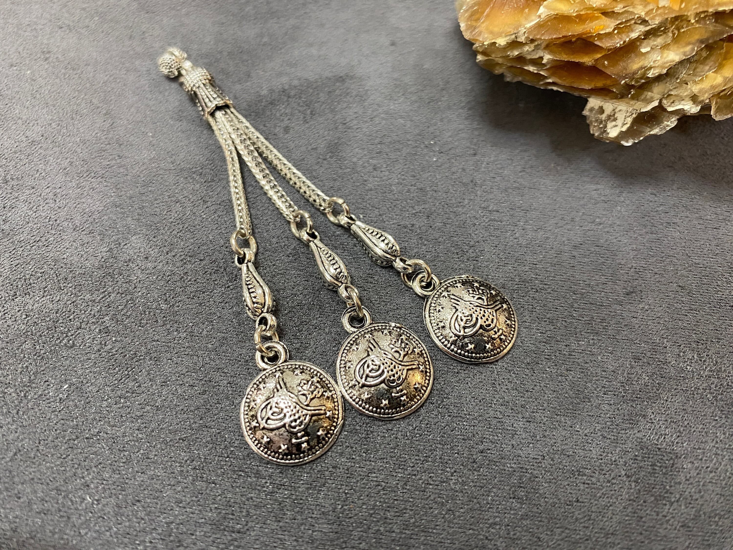Metal Tasbeeh Tassel, Rosary Accessory, Ottoman Medallion Model