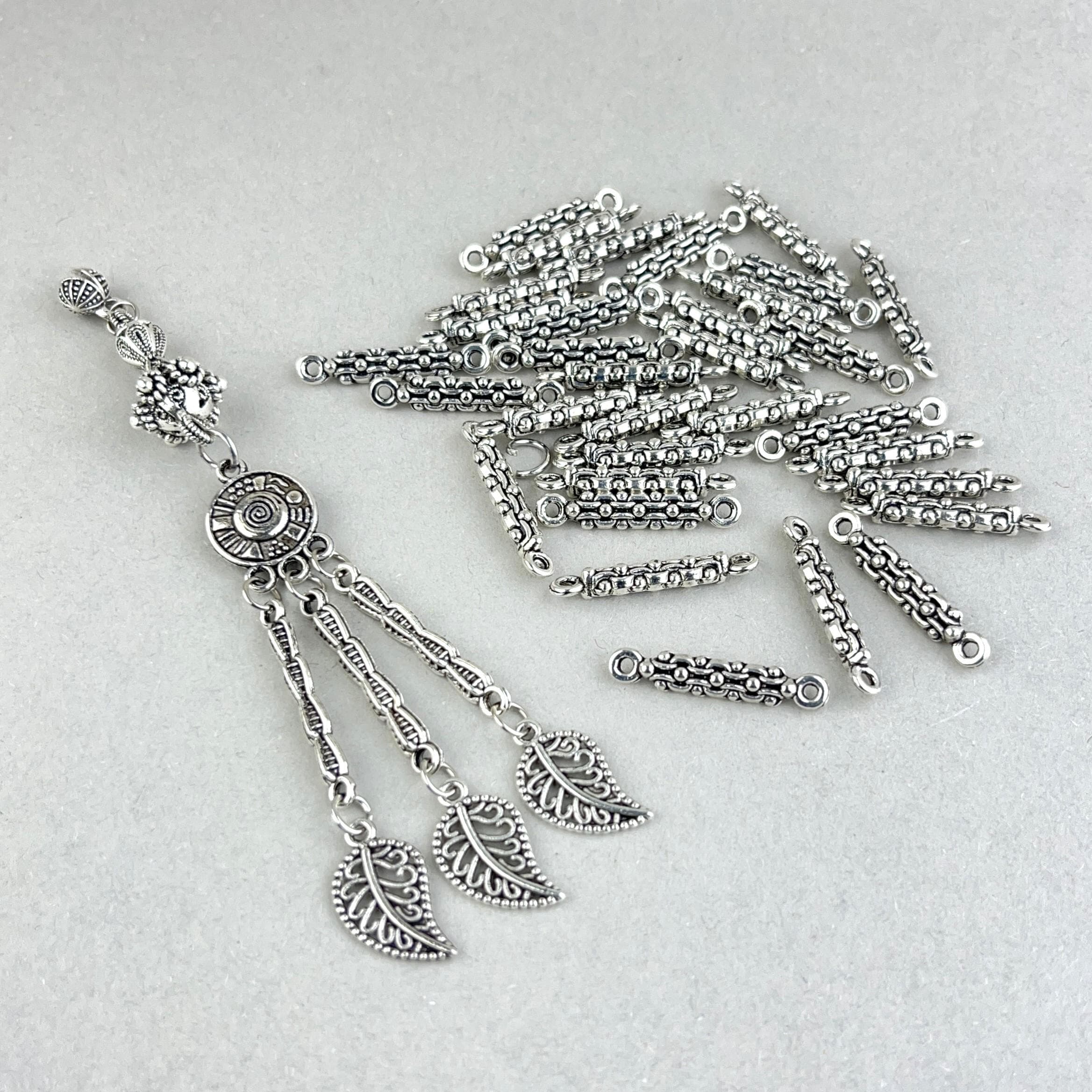 Rosary Tassel Bar Link: Prayer Bead Connector, Jewelry Crafting (25 x 3 MM) - image 3