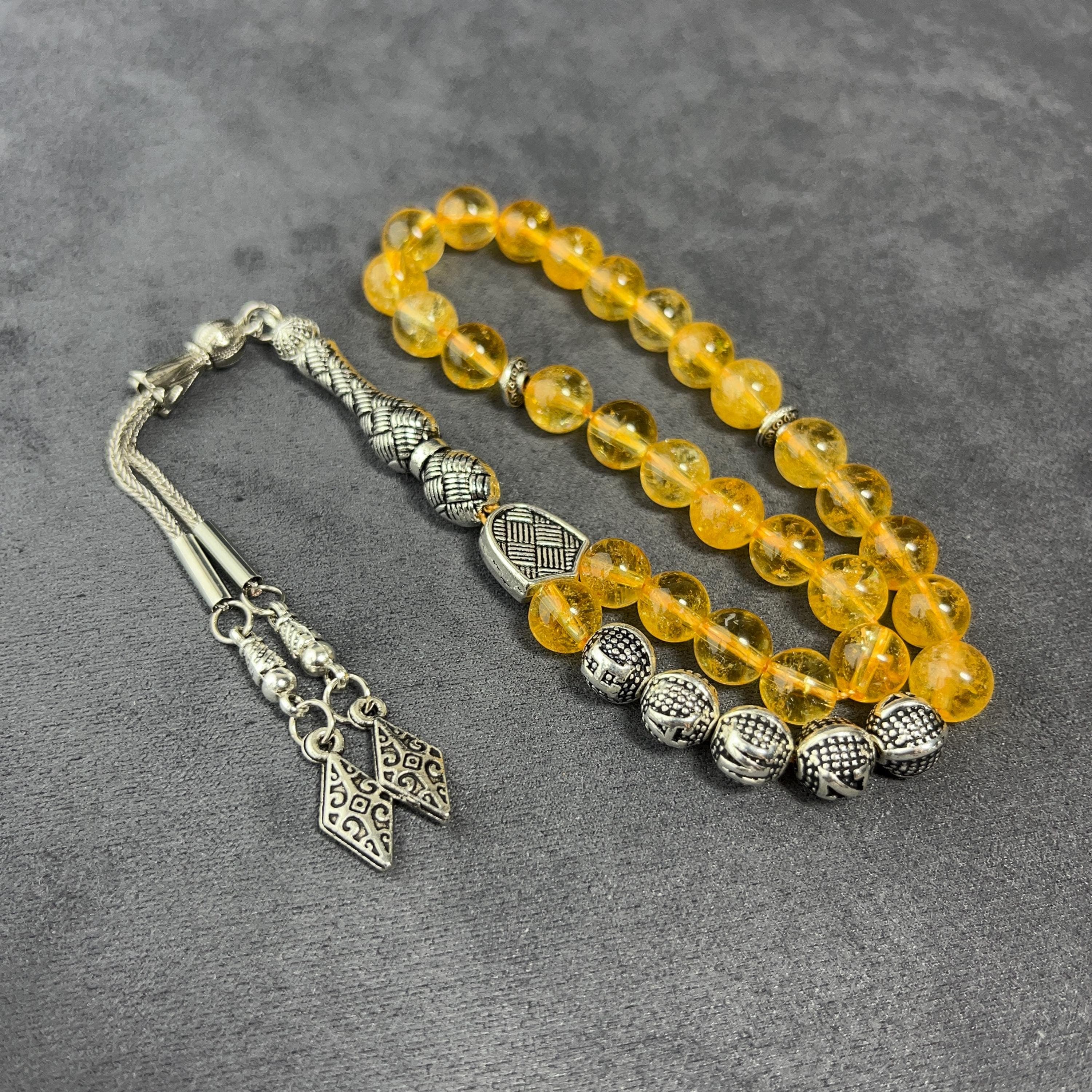 Personalized Citrine Gemstone Rosary