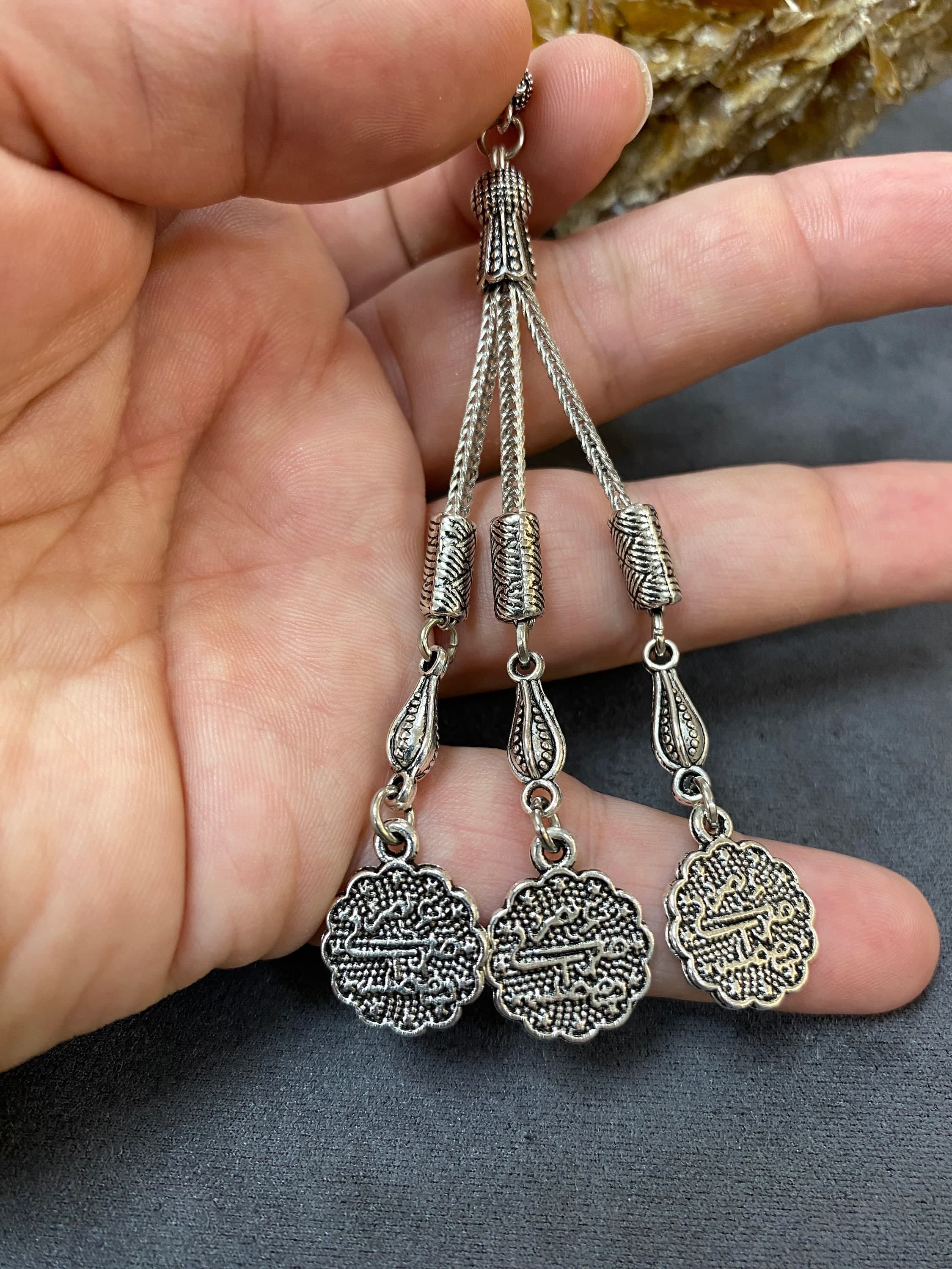 Metal Tasbih Tassel, Rosary Accessory, Misbaha Design Set - image 4