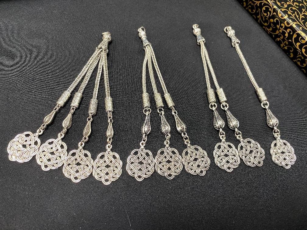 Metal Tasbeeh Tassel with Celtic Knot, Rosary Supplies
