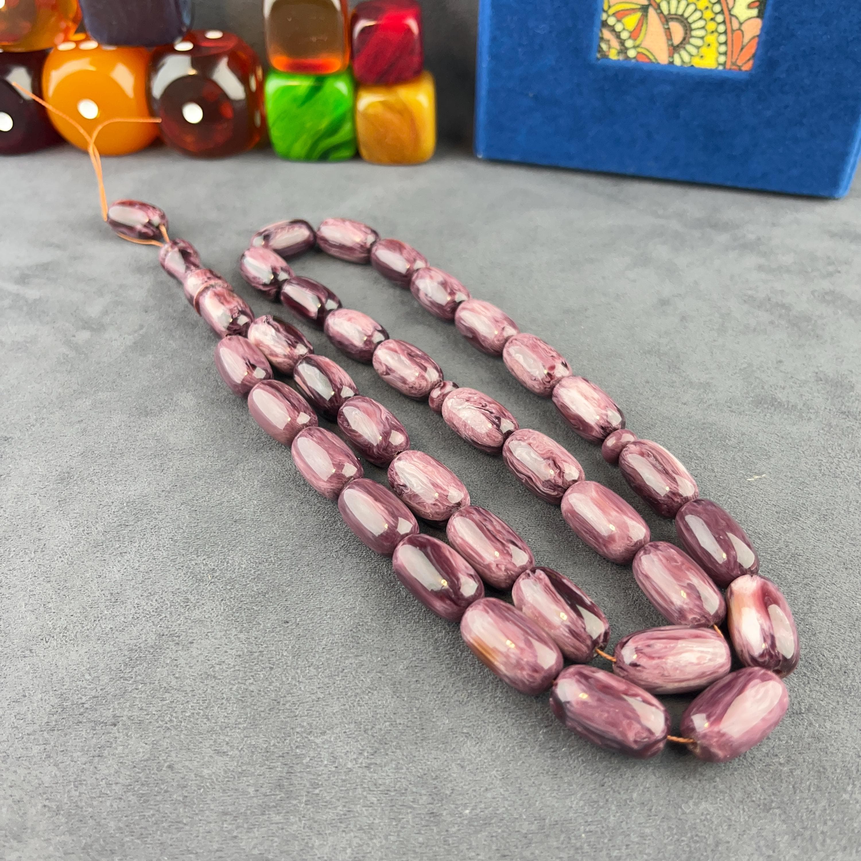 Large Catalin Prayer Beads: Islamic Tasbih Rosary, Ramadan Gift - image 5