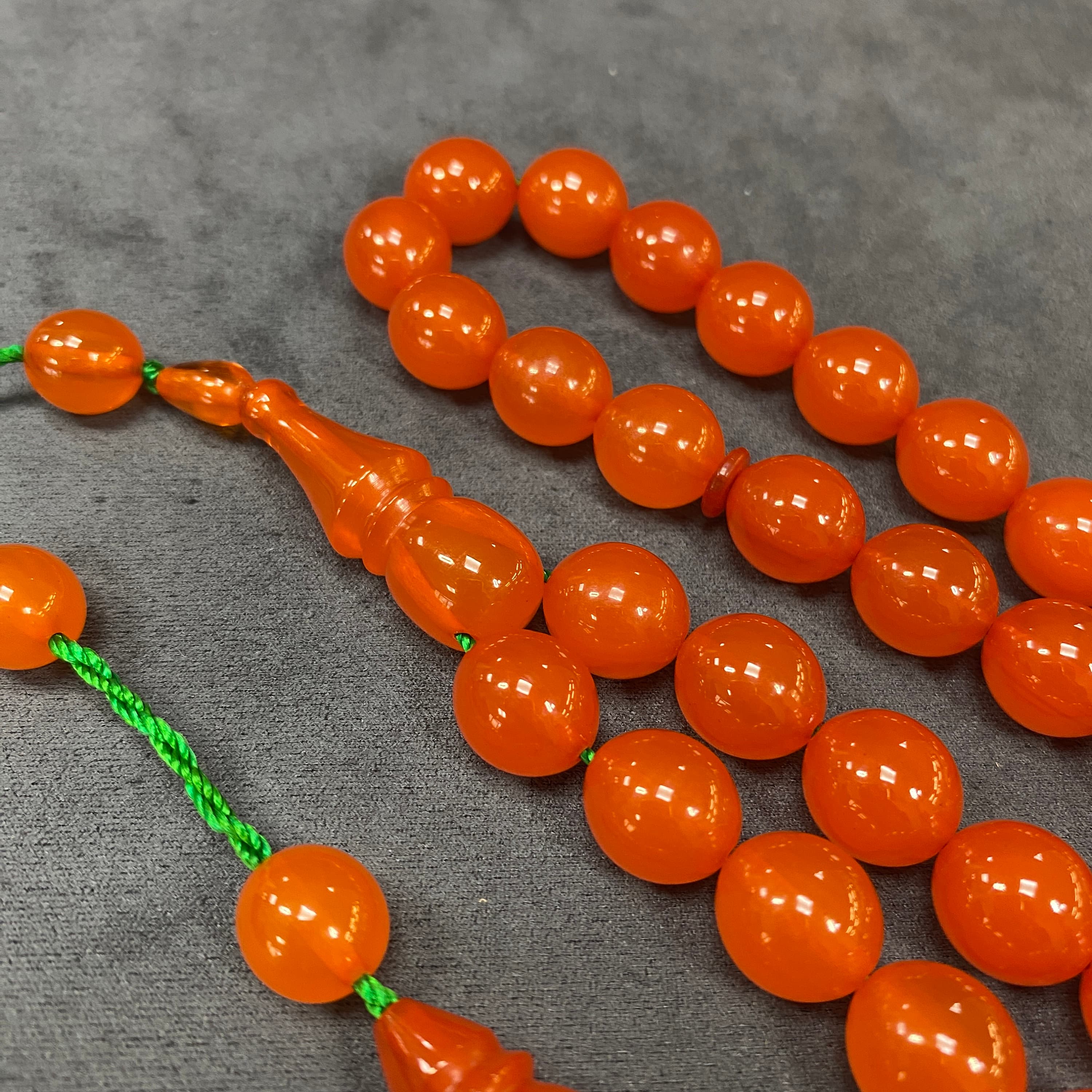 Ottoman Bakelite Rosary, 33 Beads, Muslim Prayer Beads - image 4