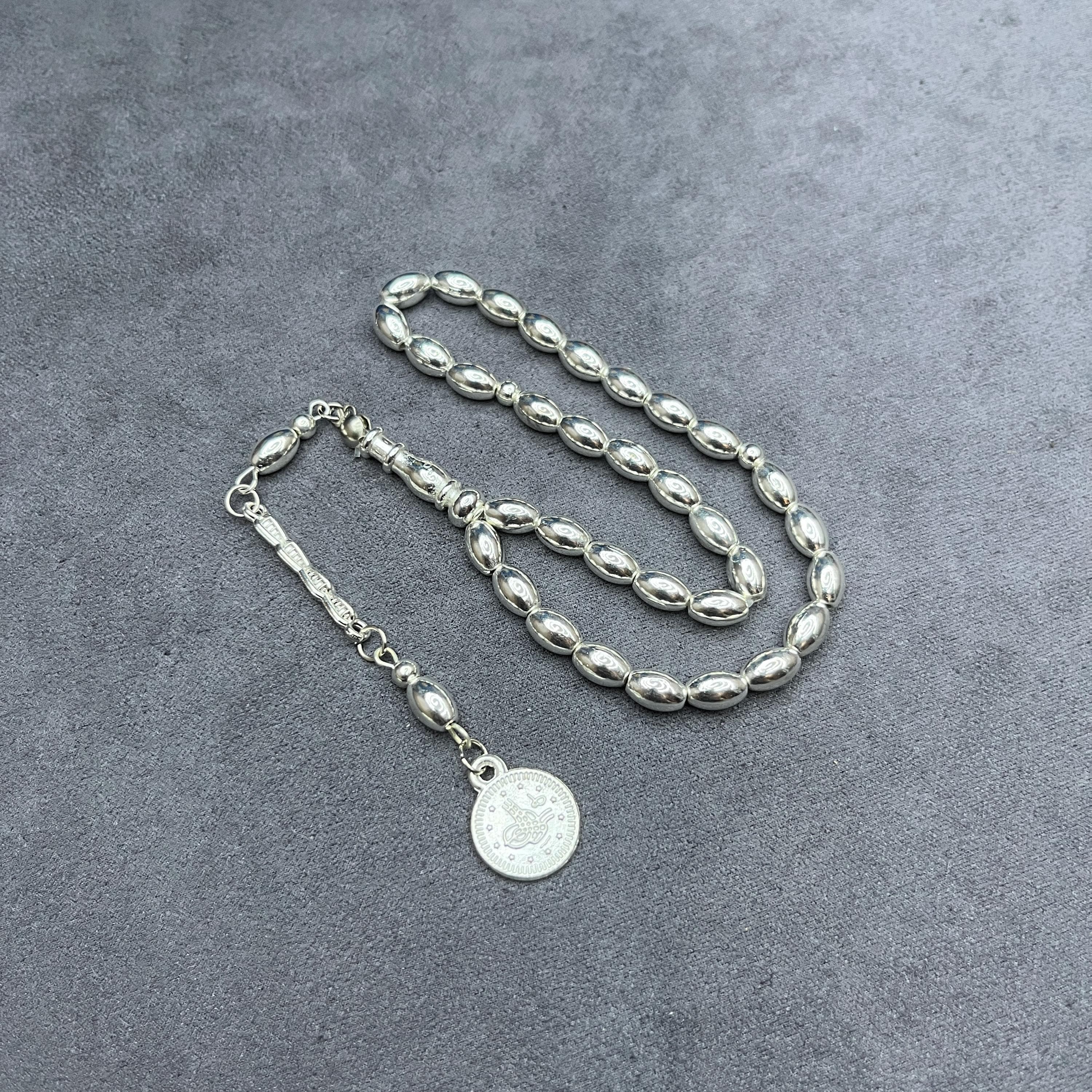 Metal Prayer Beads Tasbih, Silver Color Misbaha, Islamic Gift for Men - image 5