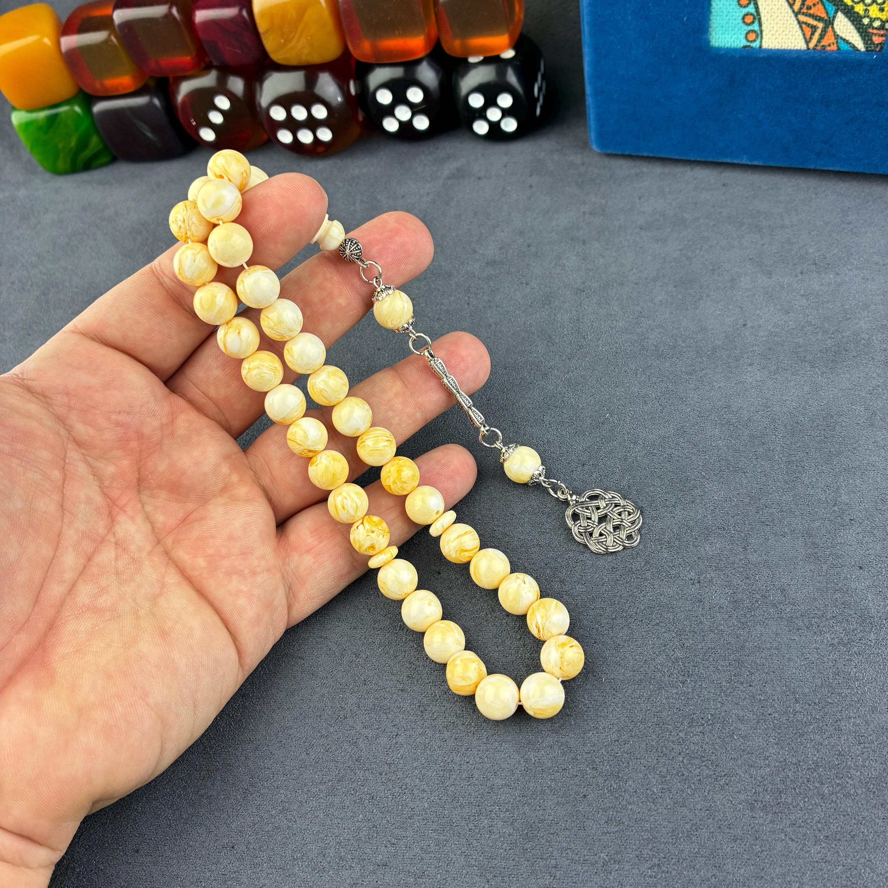 Beirut Resin Bakelite Prayer Beads, Islamic Misbaha, Turkish Tasbih, Ramadan Gift - image 5