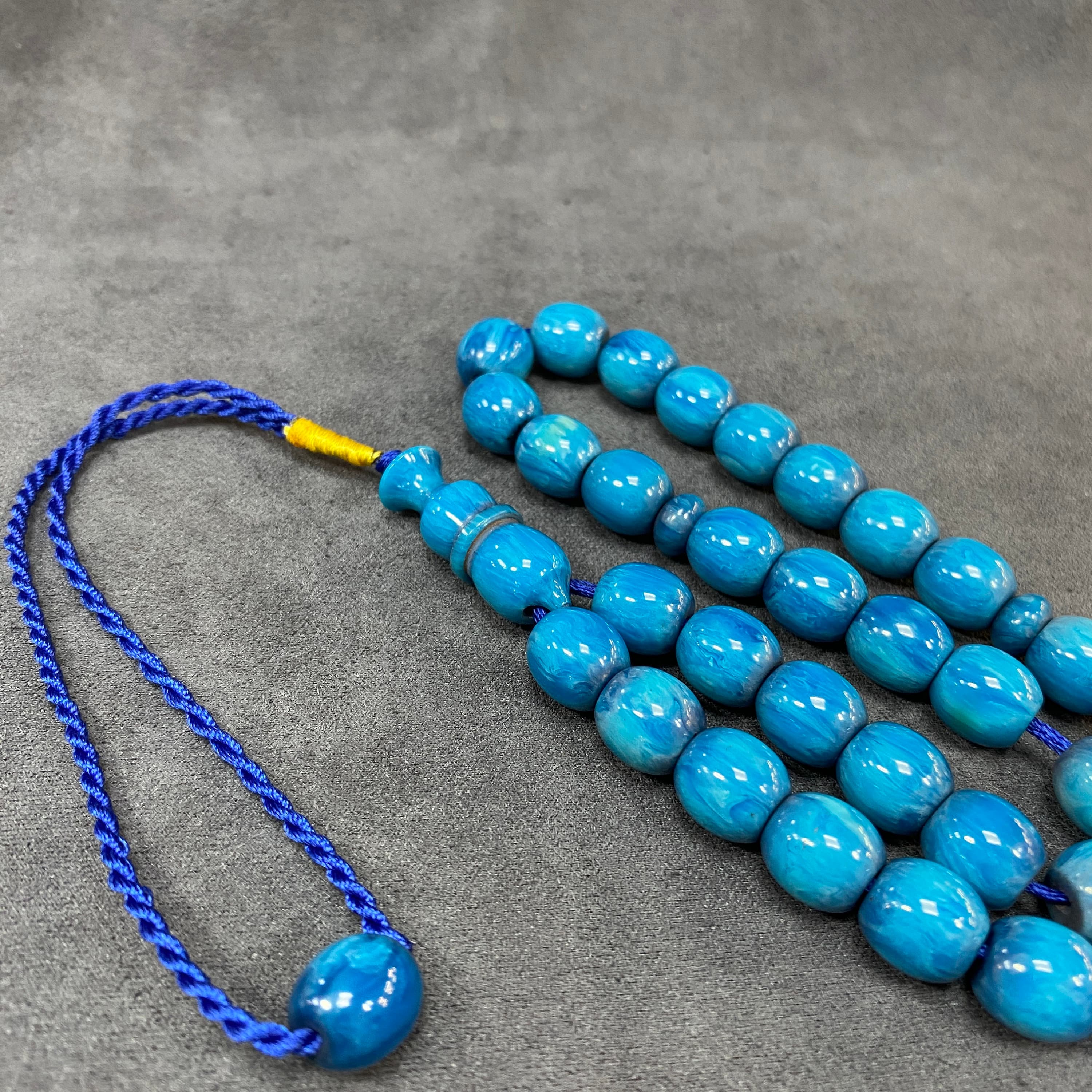blue prayer beads