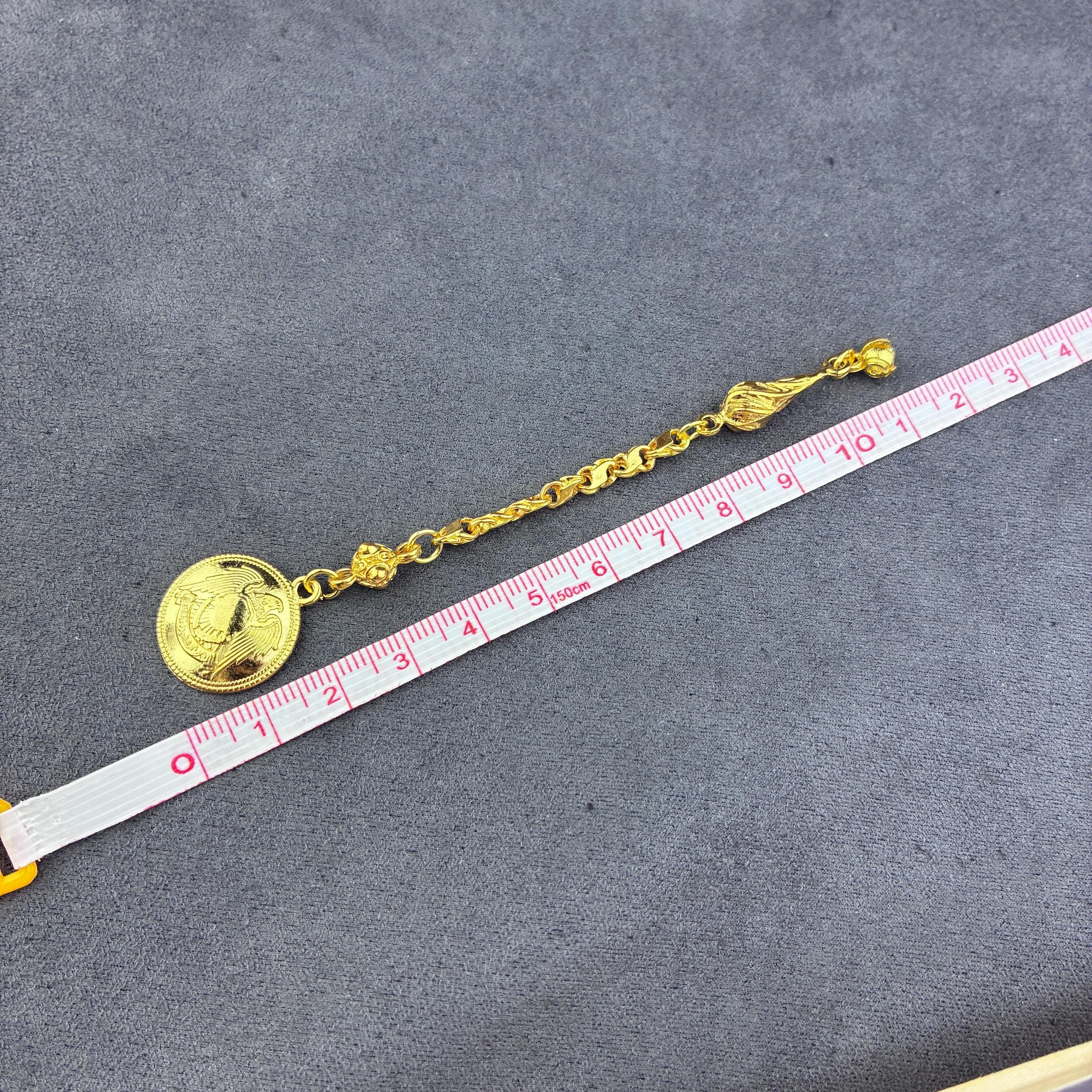 Gold-Plated Rosary Tassel, Turkish Tespih Tip, Coin Charm - image 4
