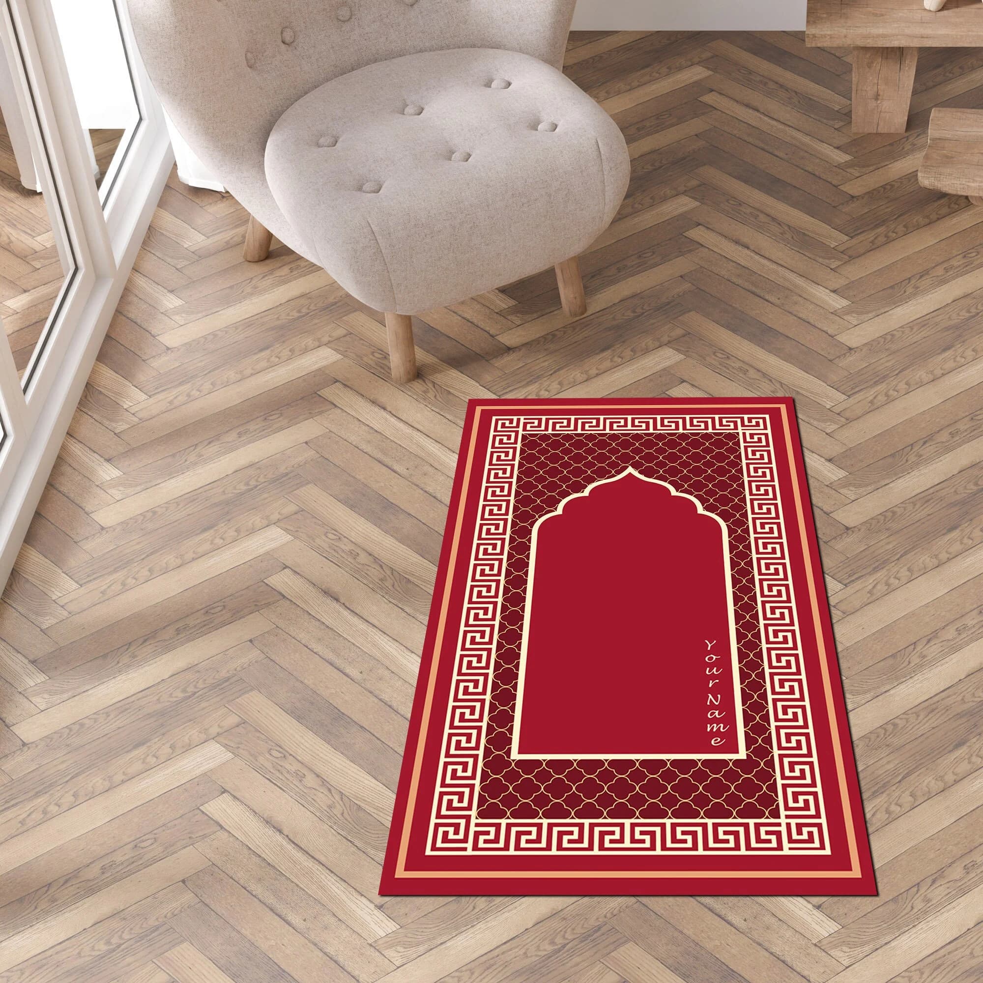Personalized Prayer Mat | Islamic Modern Rug Non-slip, Design Sajada,eid ramadan hajj umrah gift,personalized sejadah,Soft Luxury prayer rug
