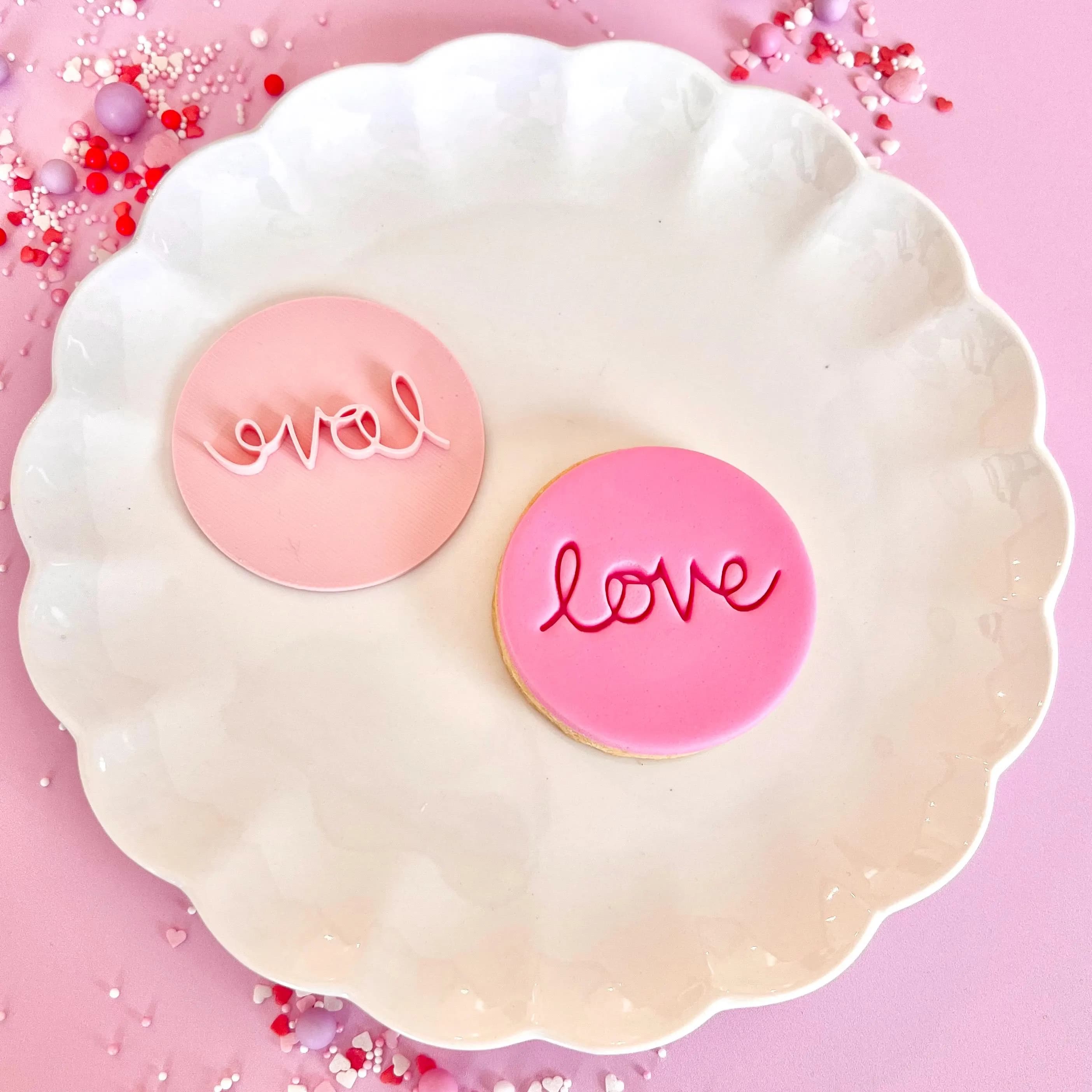 Valentines Day love stamp for fondant biscuit cookie cutter cake cupcake topper decoration baking supplies m and s biscuits m&s biscuits - image 4