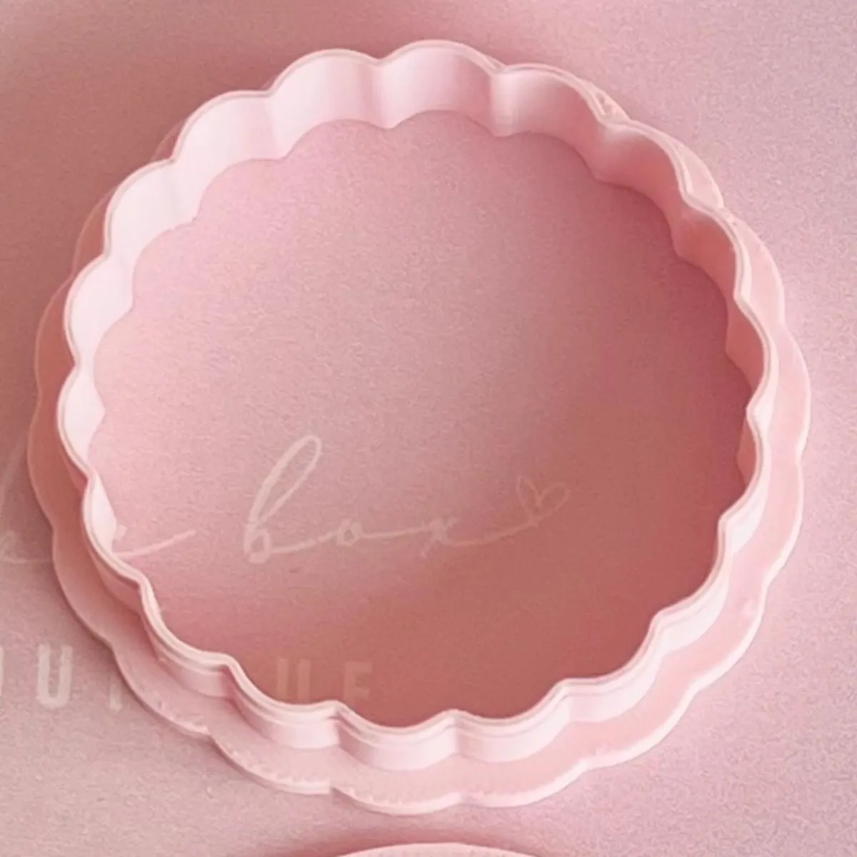 Customised baby shower bow fondant stamp embosser custom personalised biscuit cookies cutter cupcake topper m and s m&s coming soon surname - image 2