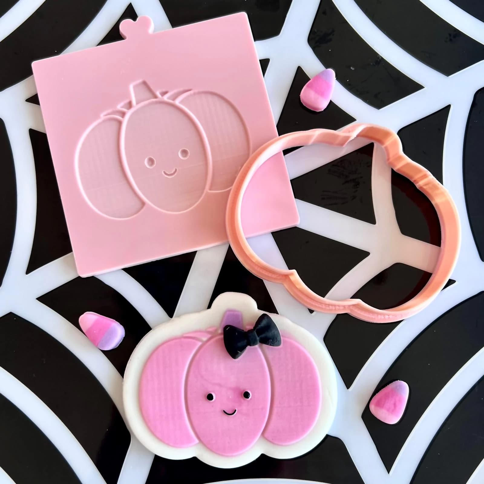 Happy Halloween cute pumpkin witch spooky cutter raised embosser stamp deboss cookie cutter cake cupcake decoration baking supplies - image 3