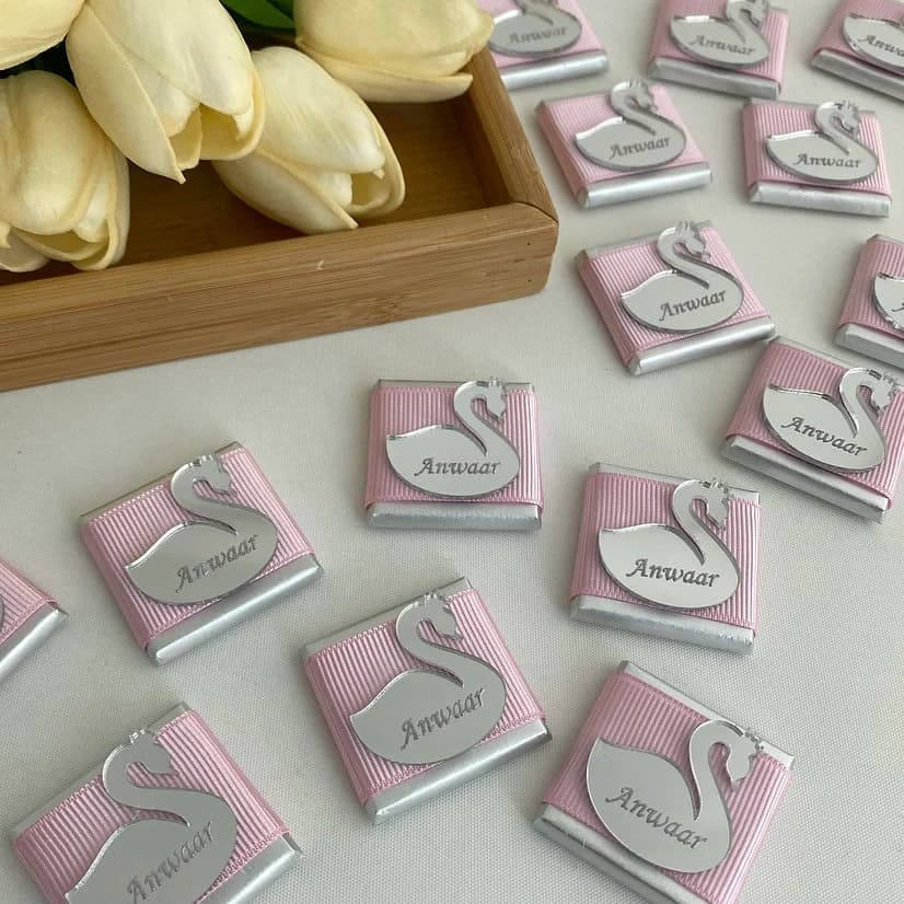 Personalized Baby Chocolate, Baby Shower Party Treats, Newborn Gift, Baby Celebration Favor - image 4
