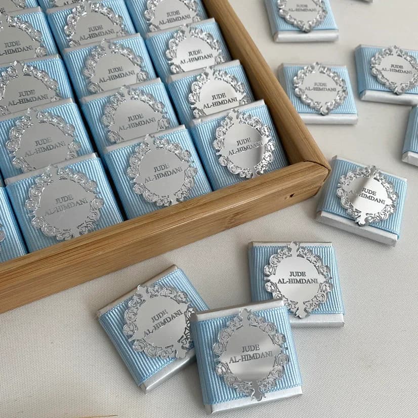 Personalized Baby Chocolate, Baby Shower Party Treats, Newborn Gift, Baby Celebration Favor - image 5