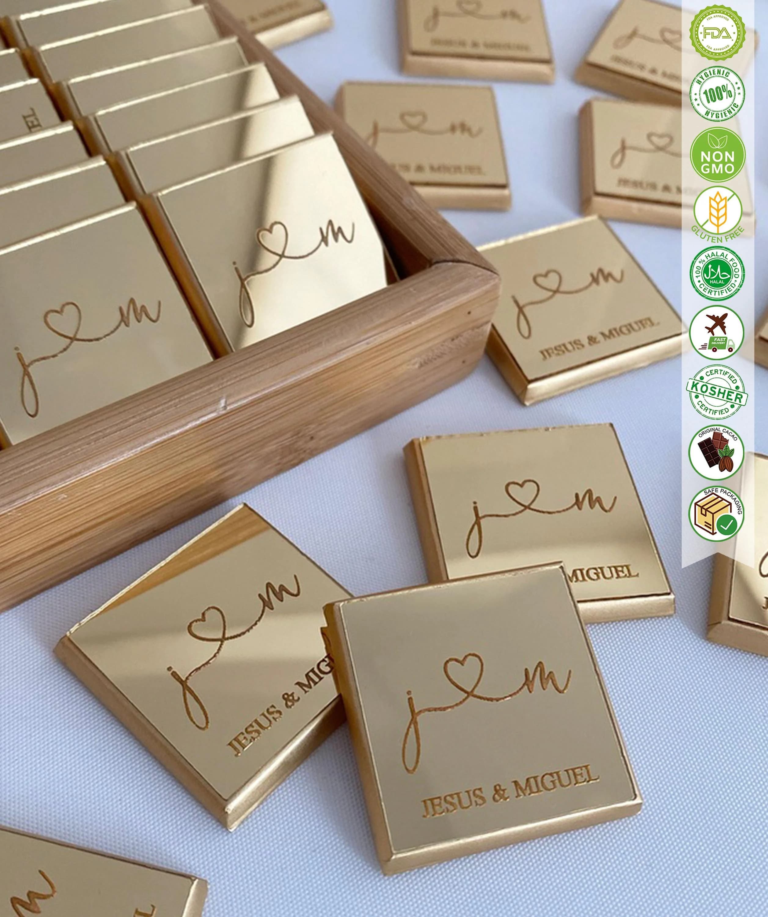 Wedding Favors Chocolate, Engagement Chocolate, Customized Guest Treats