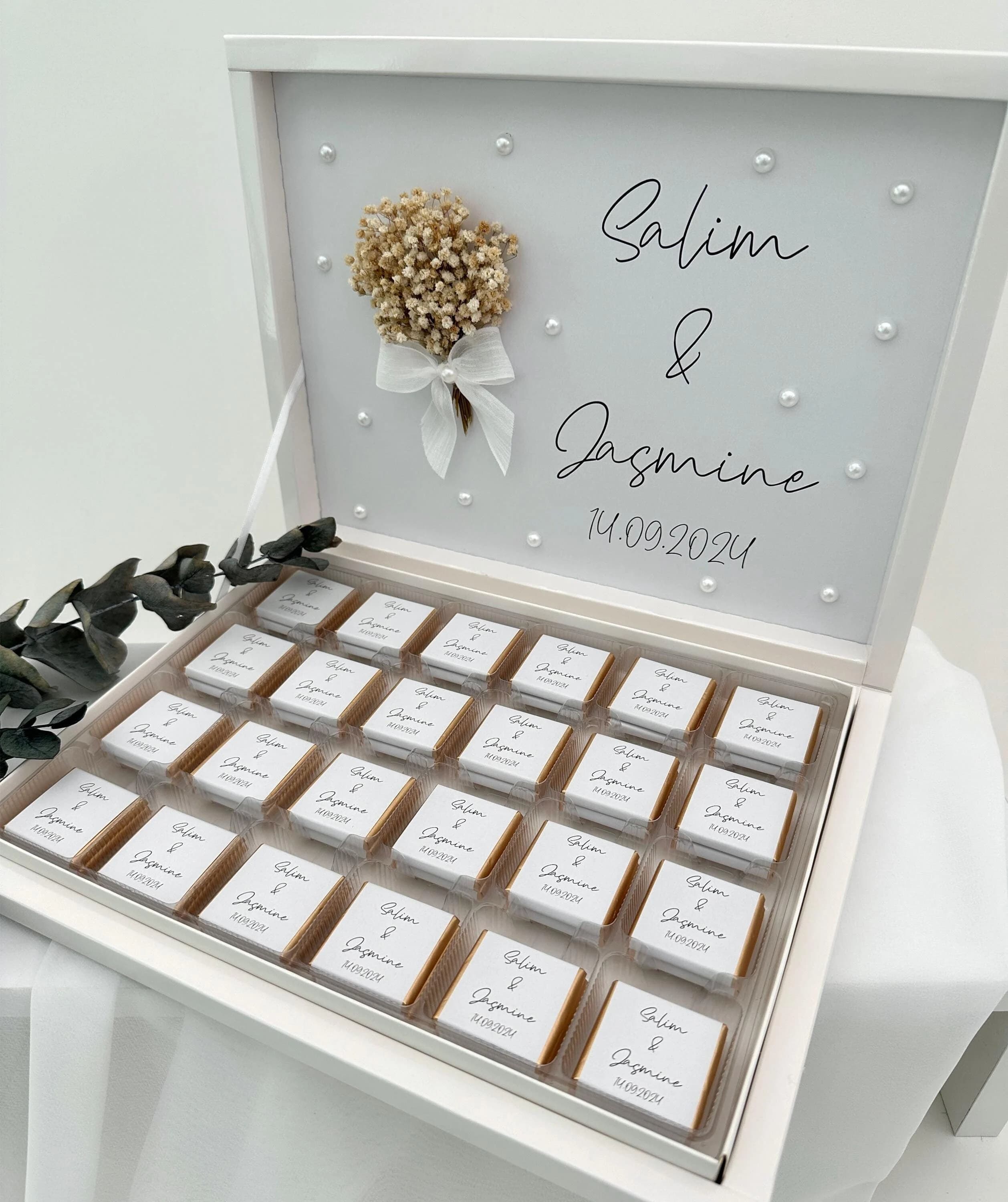 Pearl Wedding Favors Chocolate, Wedding Favors, Engagement Chocolate, Wedding Chocolate, Luxury Box Chocolate, Pearl Favors - image 3