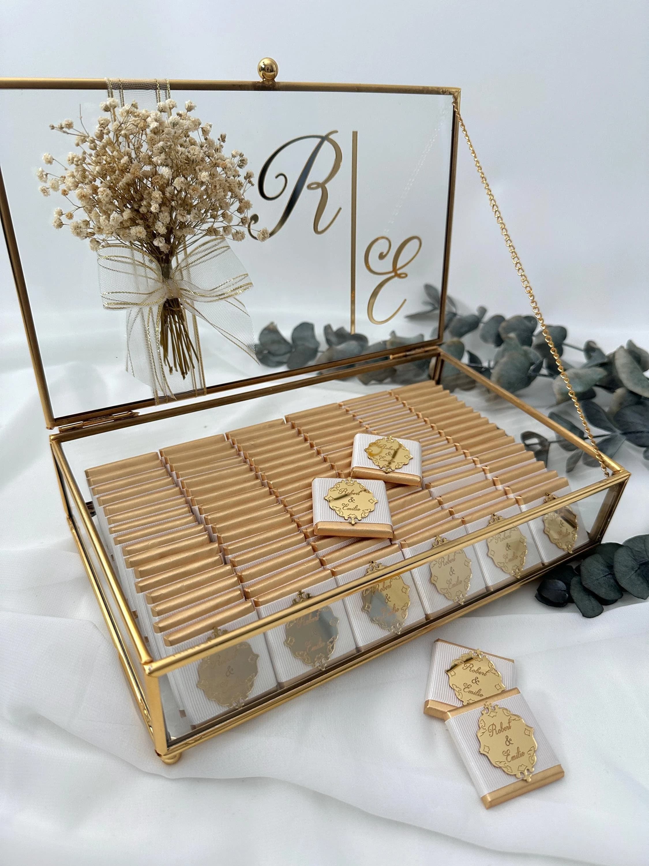 Glass Box Chocolate, Wedding Favors Chocolate, Engagement Chocolate, Wedding Chocolate, Luxury Chocolate, High Quality Chocolate