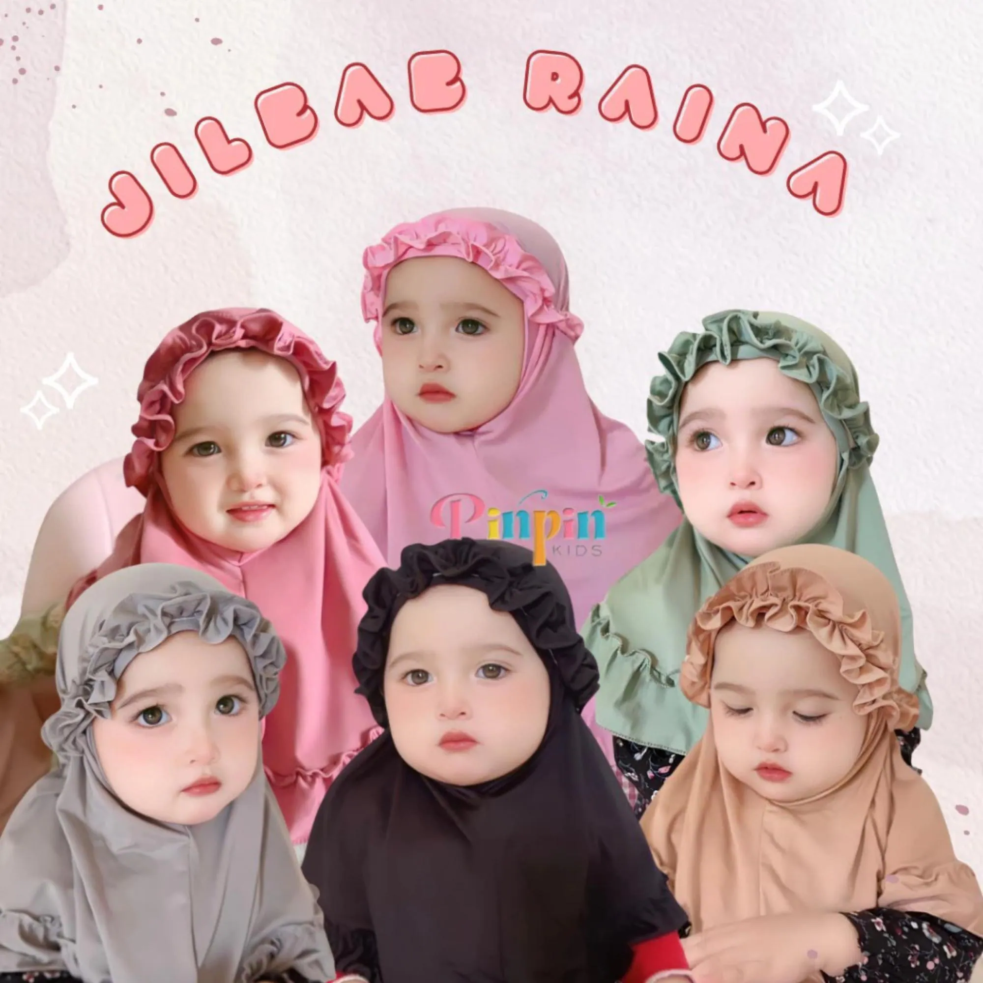 Baby Girl Hijab Ruffle for 0 Month - 3 Years