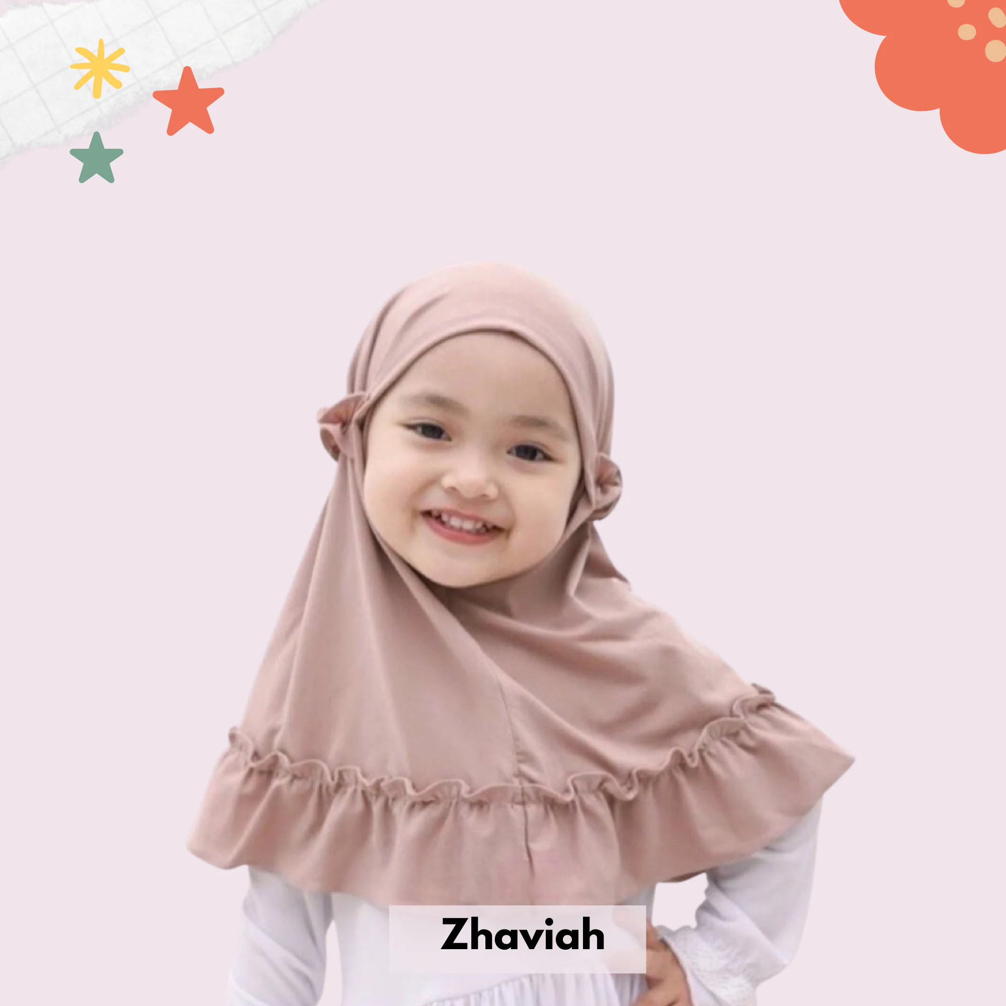 Muslim Baby Hijab, Little Baby Girl Hijab for 0-3 Years, Islamic Dress for Baby Girl