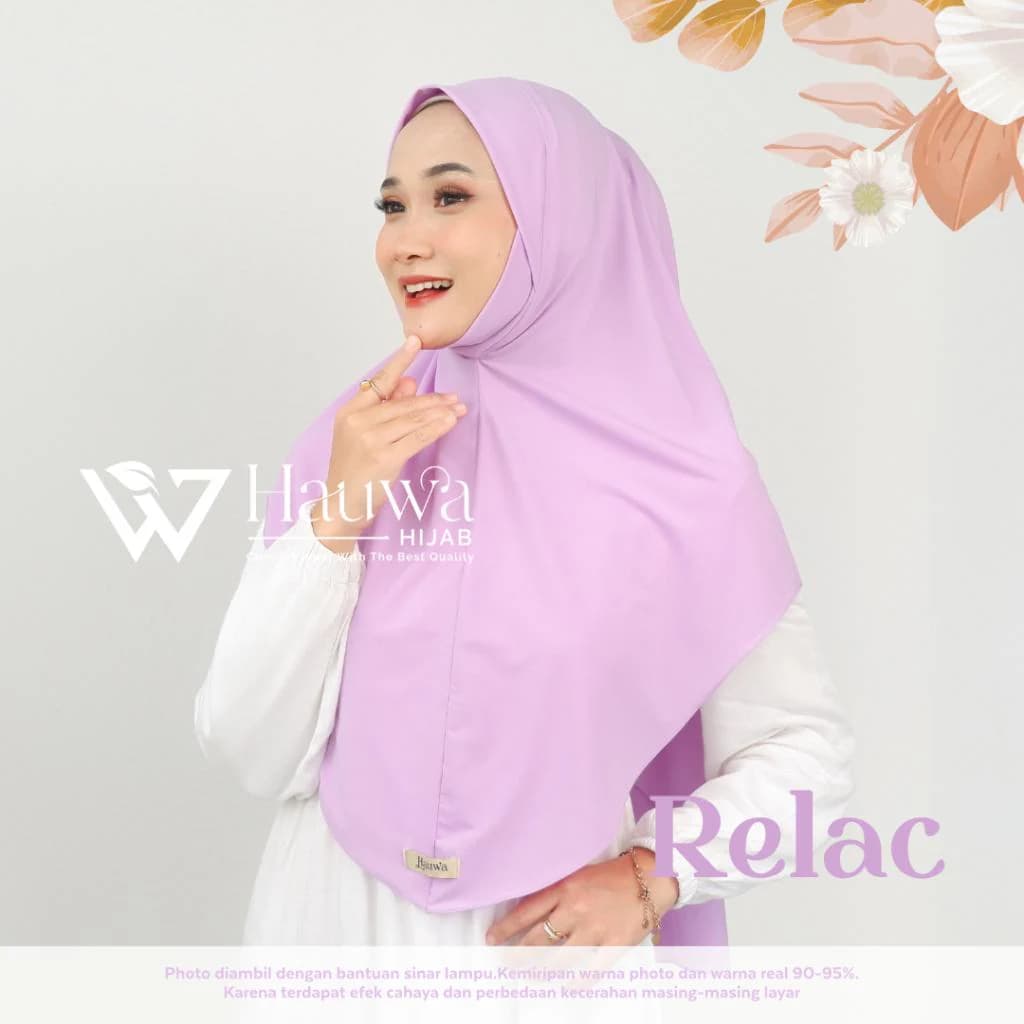 Lilac Slim Hijab for Face | Women Hijab No Pins