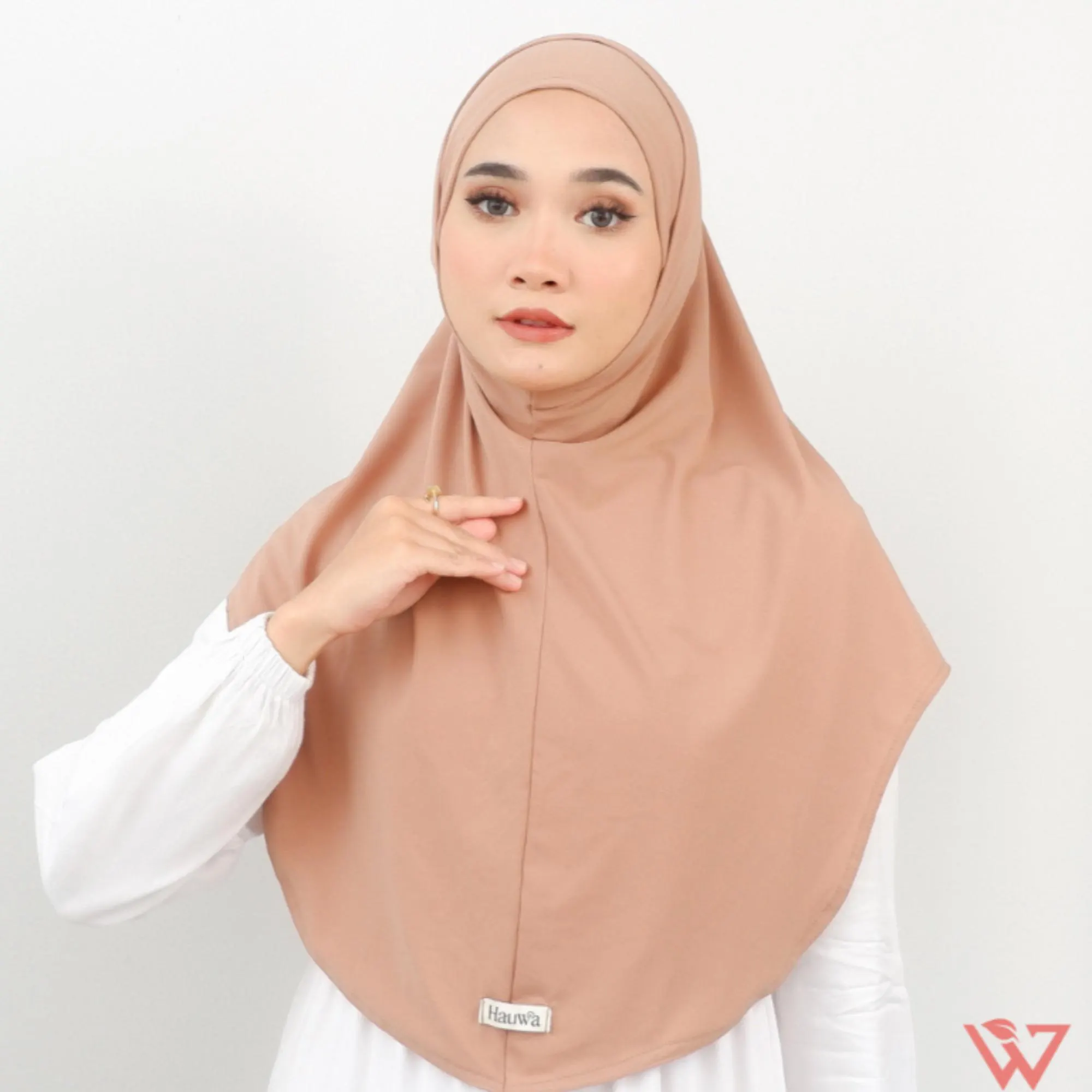 Cream Women Hijab Instant Ready To Wear |  Muslim Veil Scarf