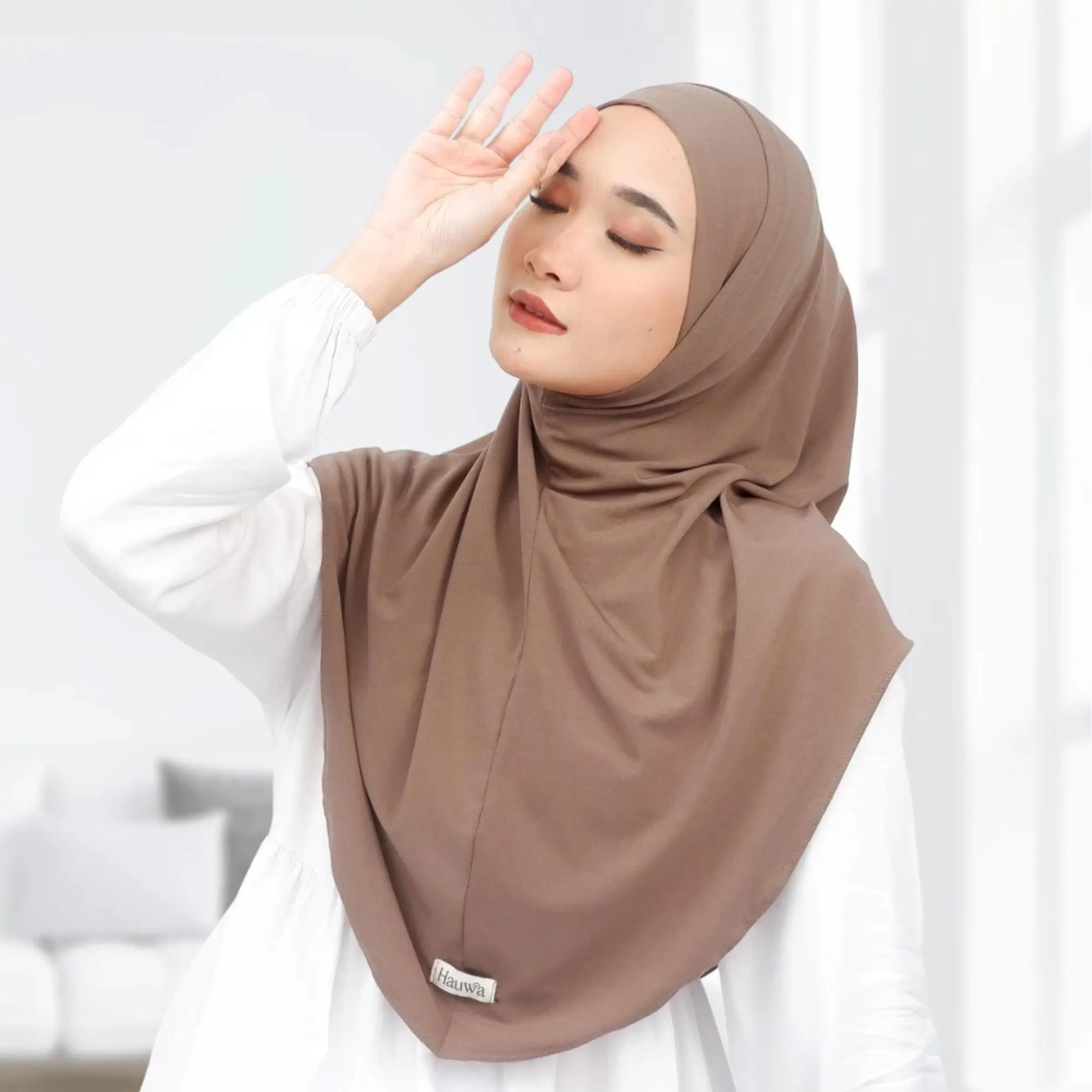 Brown Women Hijab Instant Ready To Wear |  Muslim Veil Scarf