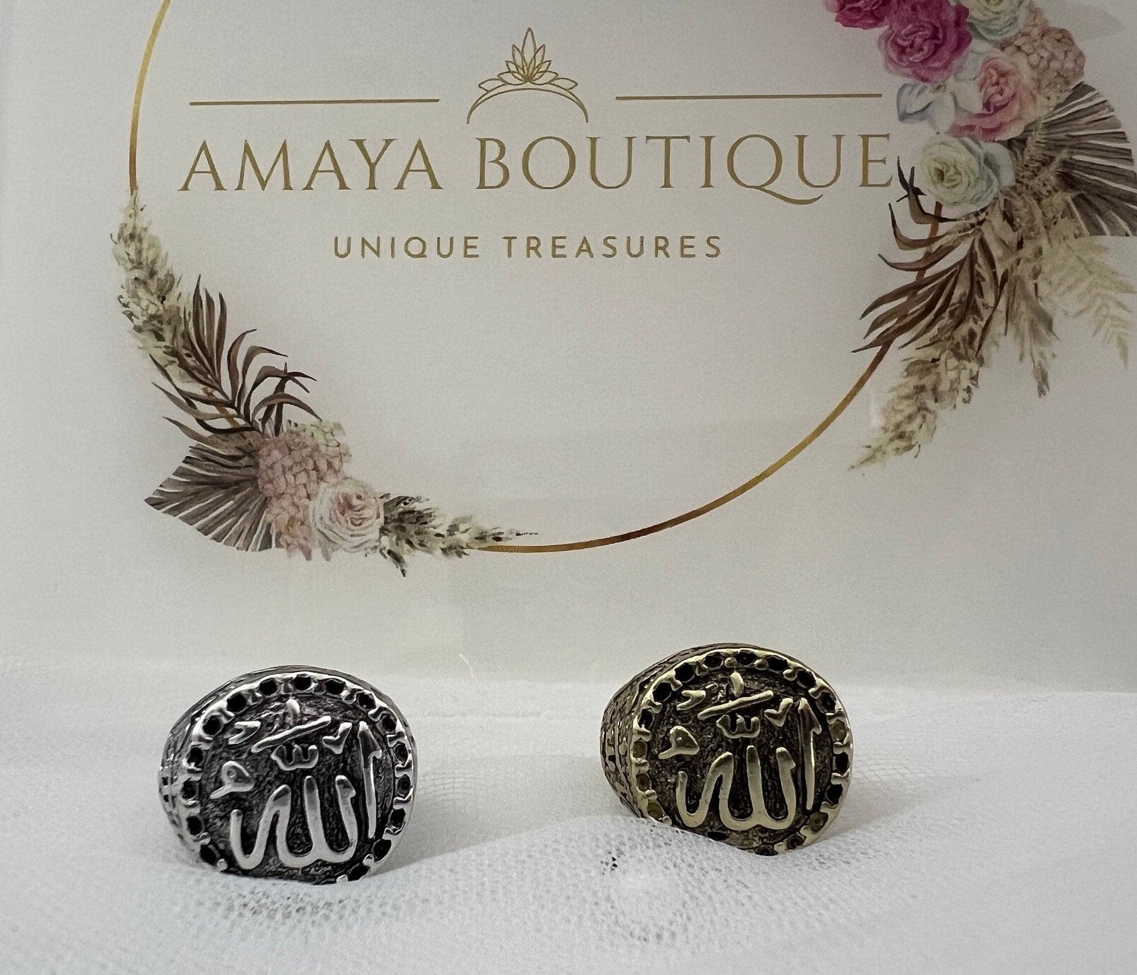 Allah signet statement ring | Islamic gifts | Islamic jewellery | Religious jewellery |