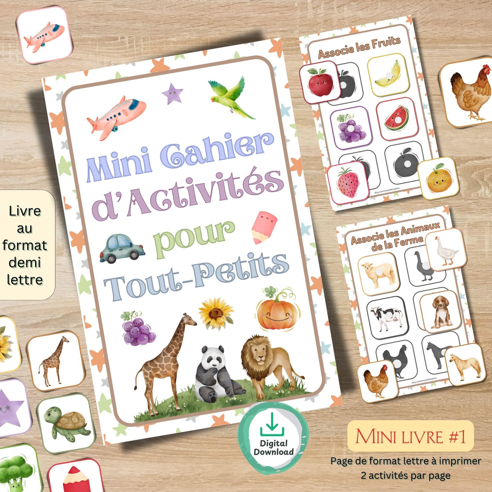 Mini Busy Book Printable: Toddler Learning Activities, Matching Game (PDF Download)