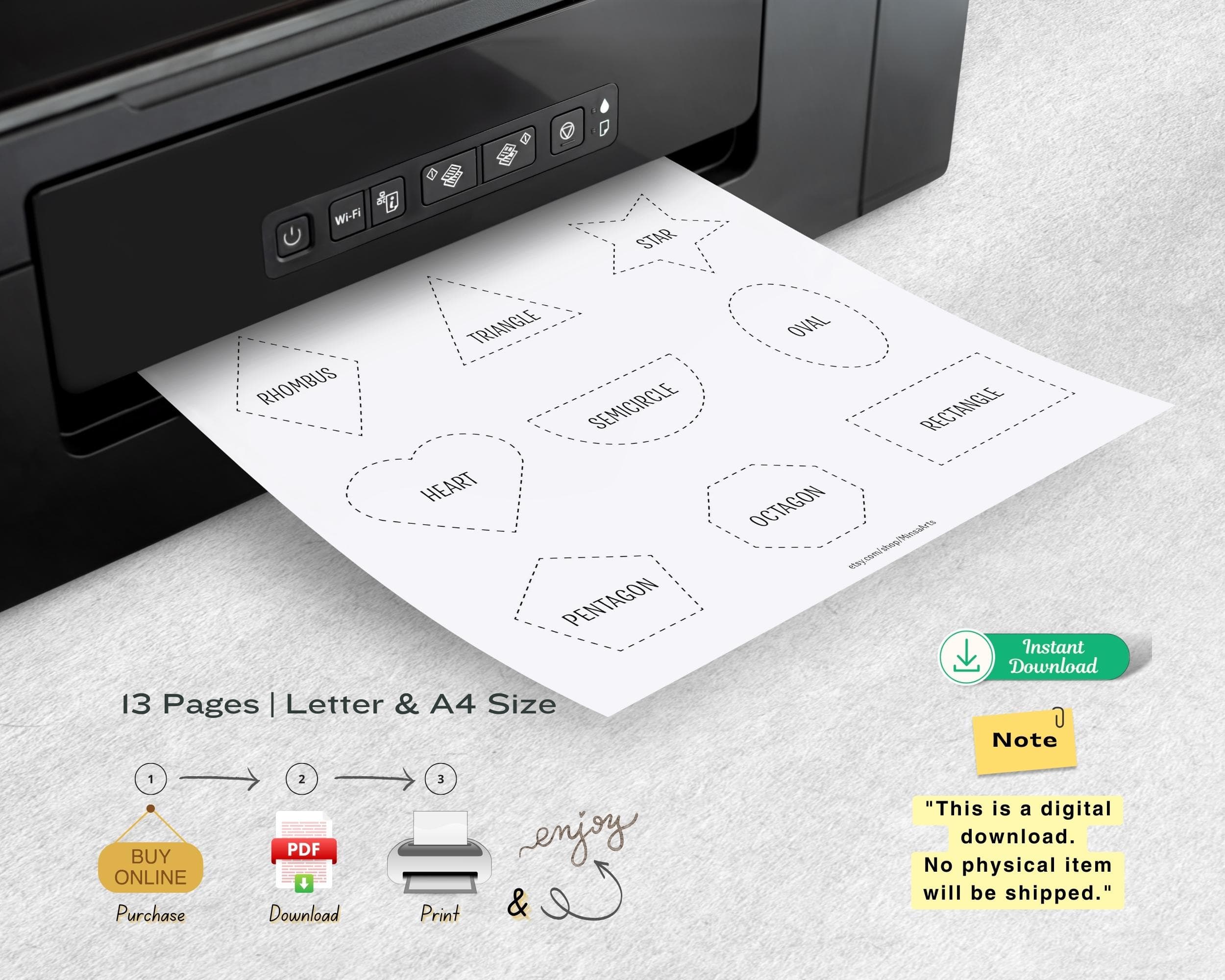 Shape Tracing Worksheets for Kids