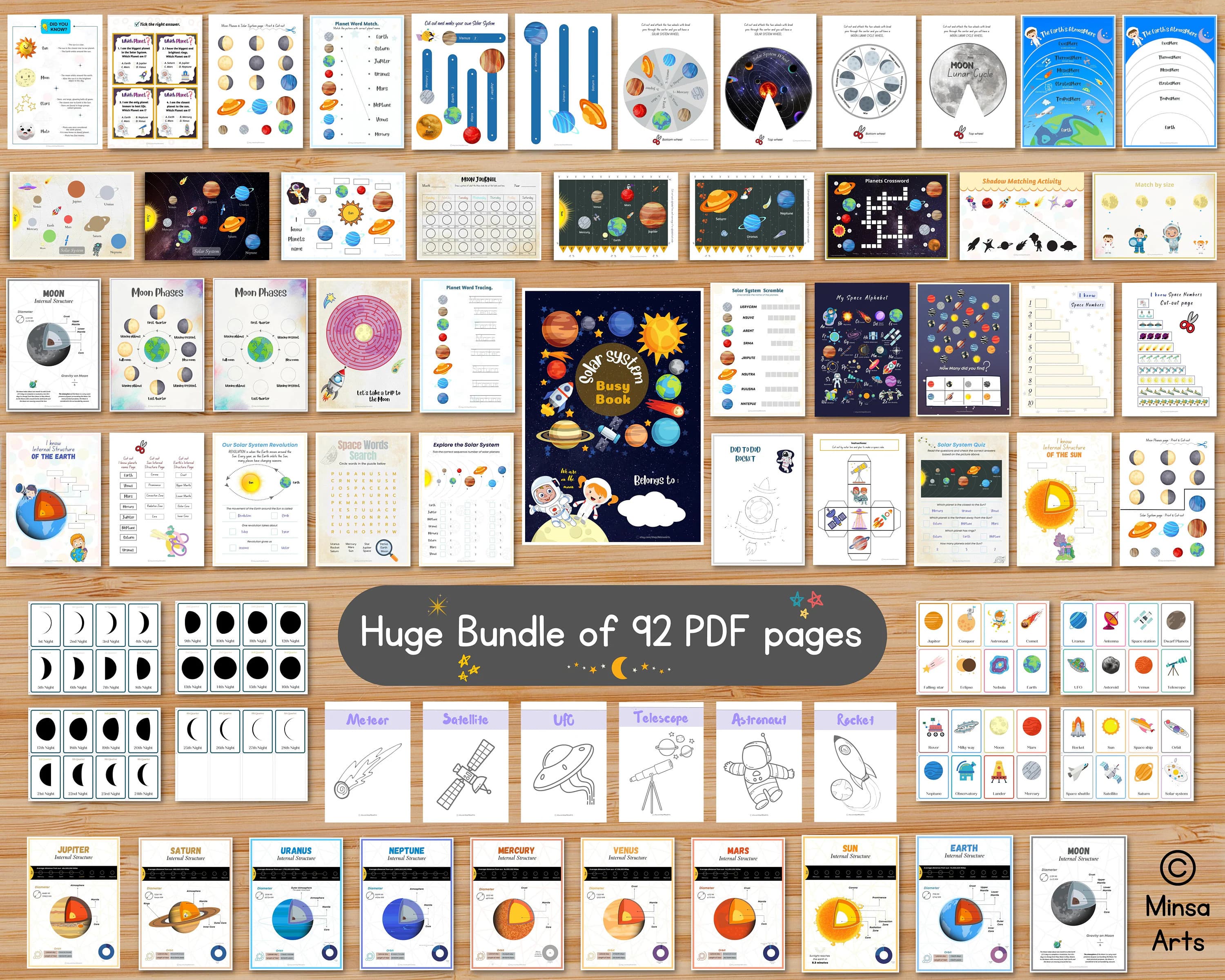 Space Printable Busy Book for toddler