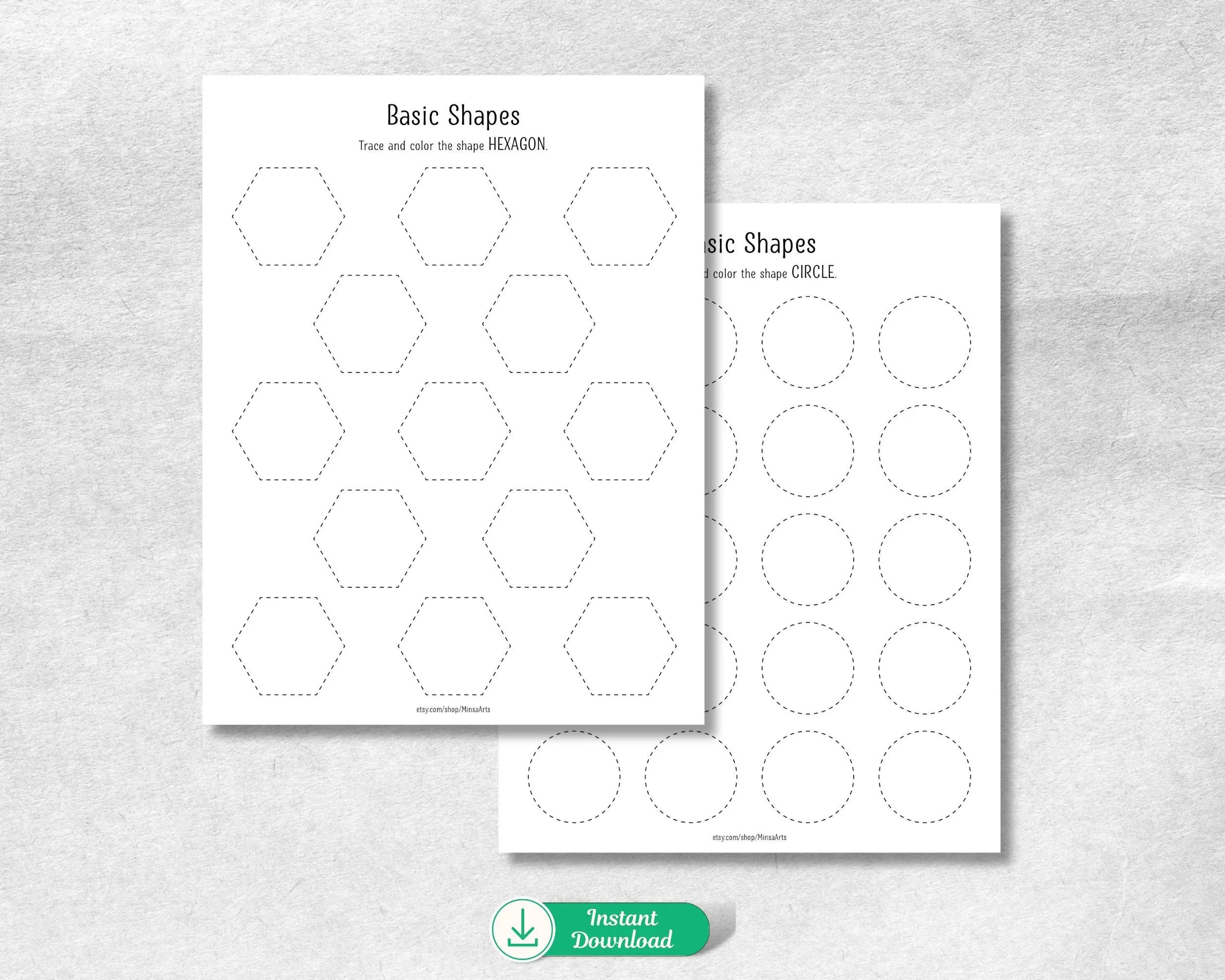 Shape Tracing Worksheets for Kids