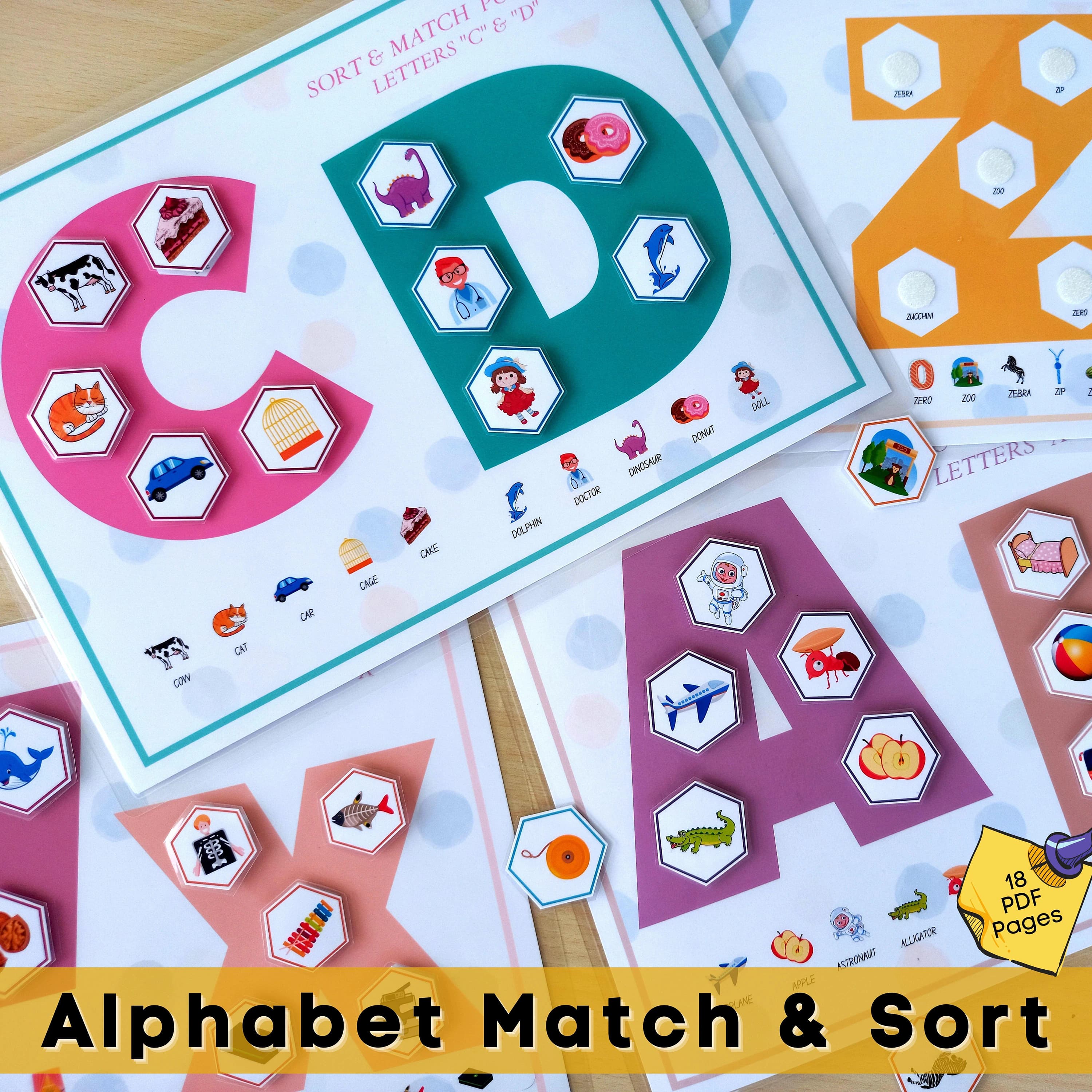 Alphabet Matching Game: Toddler Learning Activity (PDF Printable)