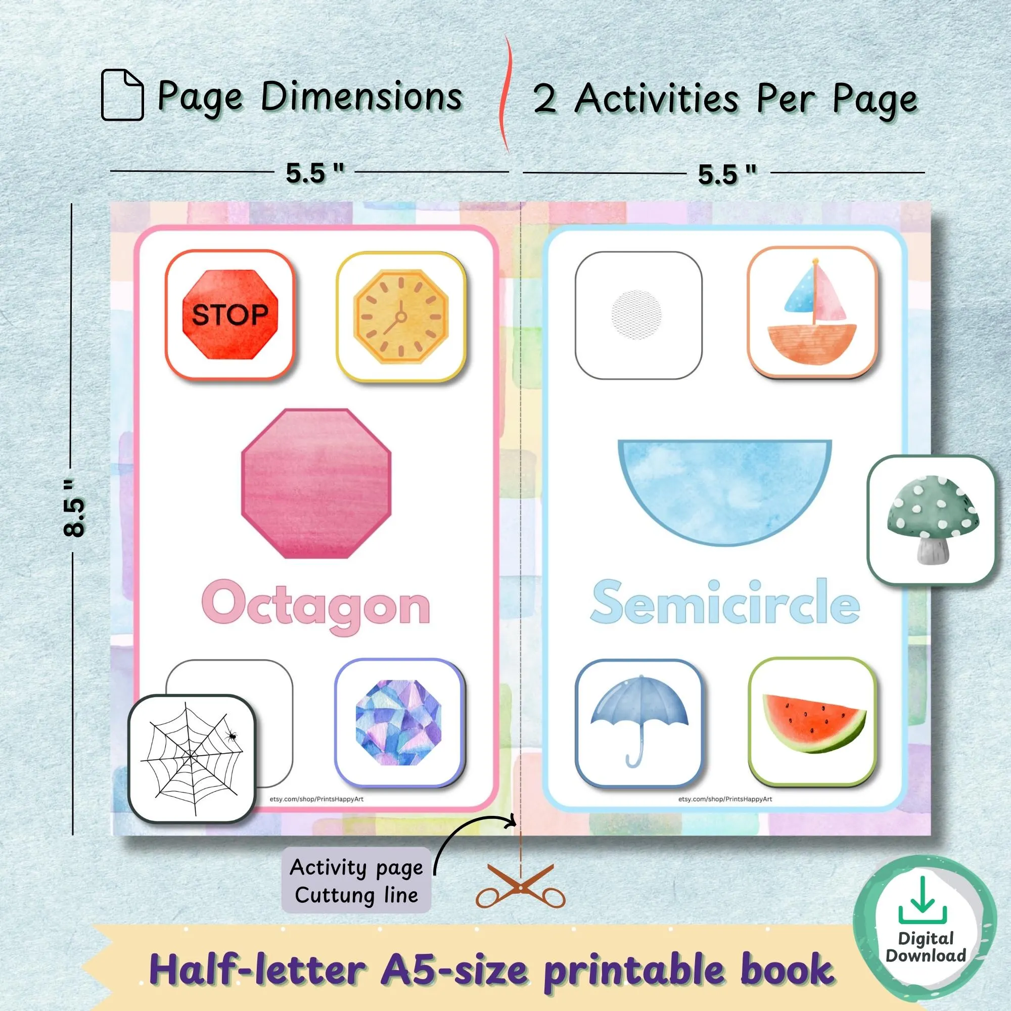 Printable toddler busy book bundle with 12 mini activity books