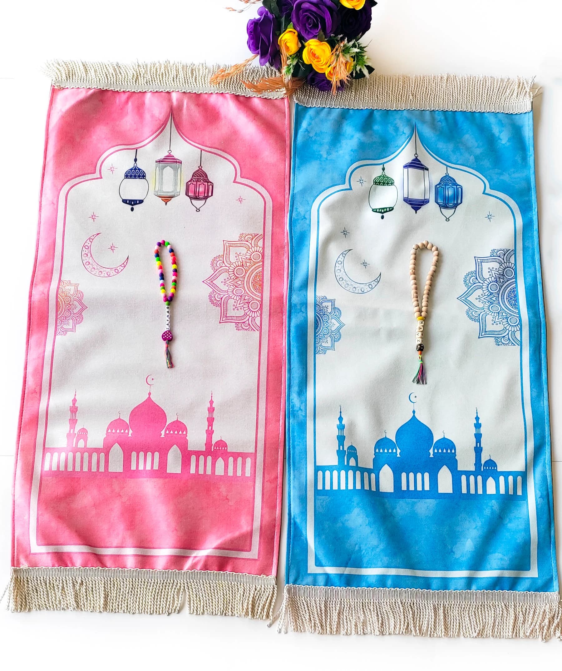 Large Prayer Mat for Kids, Personalized Sejadah for Kids, Janamaz for Kids, Ramadan Gift for kids, Prayer Mat Muslim, Islamic Gifts for Kids - image 3