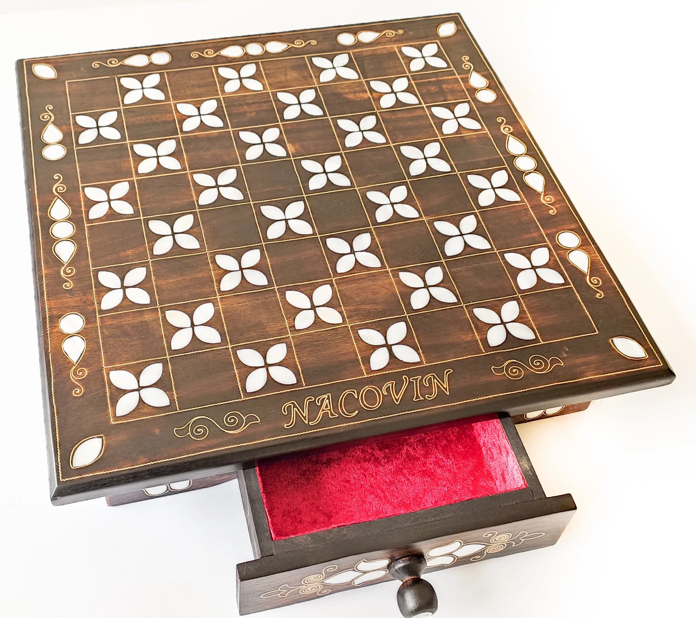 Personalized Wooden Chess Set, Mens Valentines gifts, Handmade Chess Board, Chess Pieces, Gift for him unique, Personalized gift, Gift her - image 2