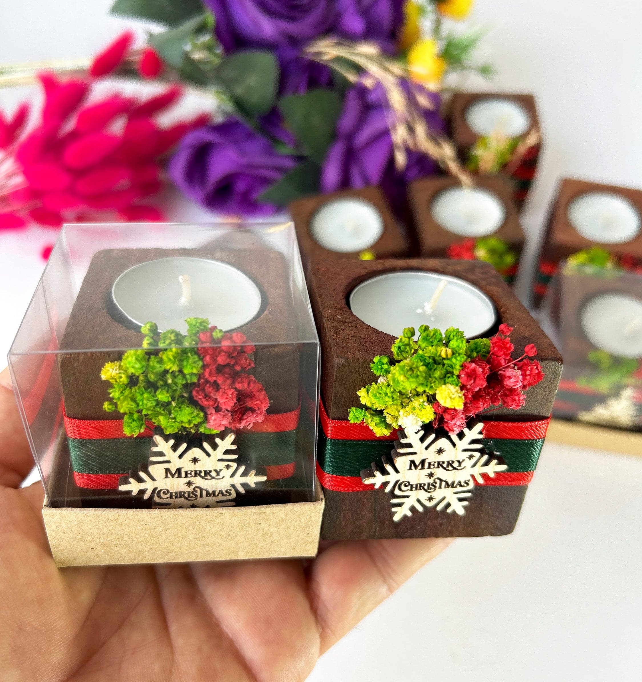 Christmas Candleholder Gifts, Holiday Favor, Gifts for Guests, Stocking Filler Favor, Christmas Little Gift, New year, Tealight holder - image 5