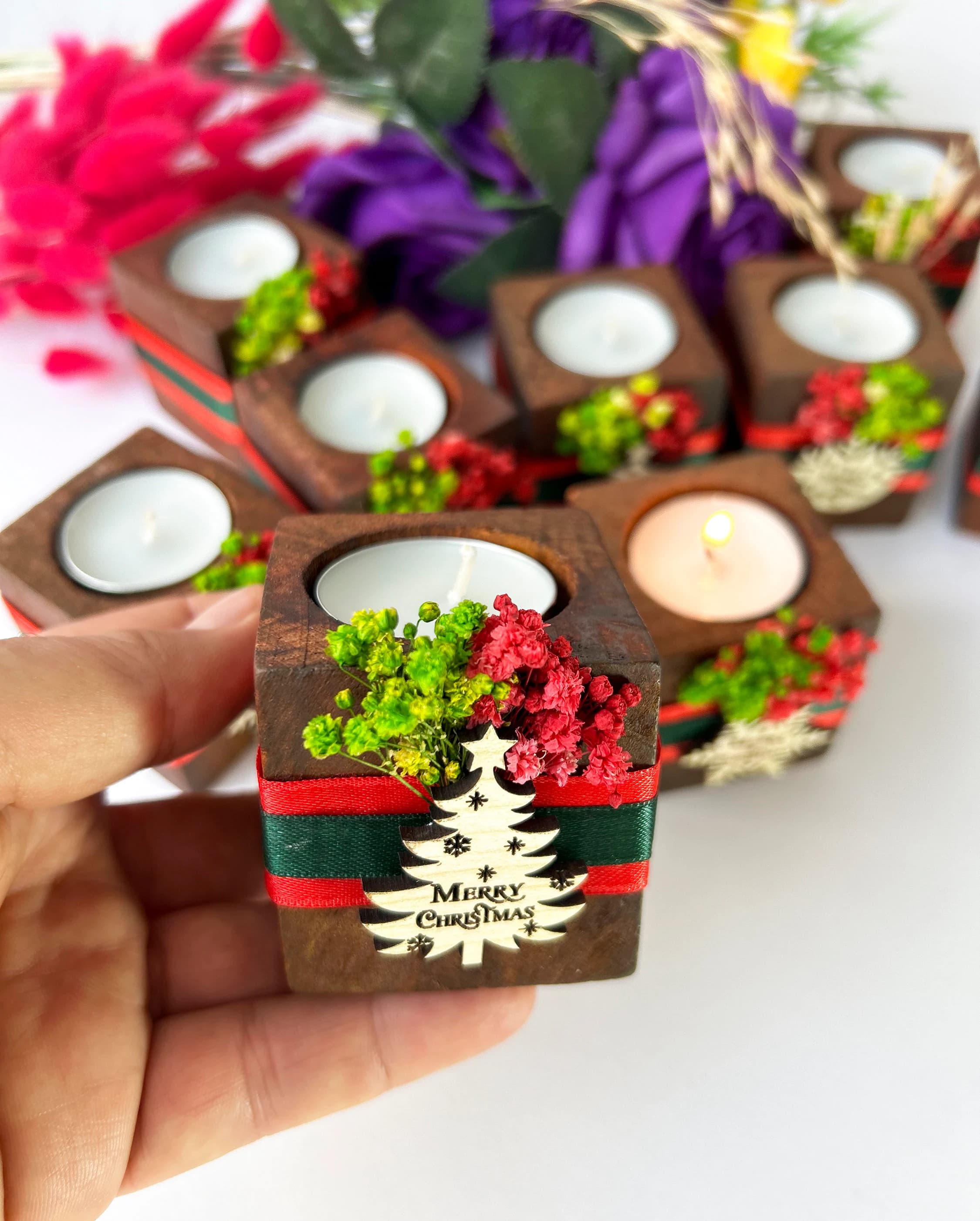Christmas Candleholder Gifts, Holiday Favor, Gifts for Guests, Stocking Filler Favor, Christmas Little Gift, New year, Tealight holder - image 3