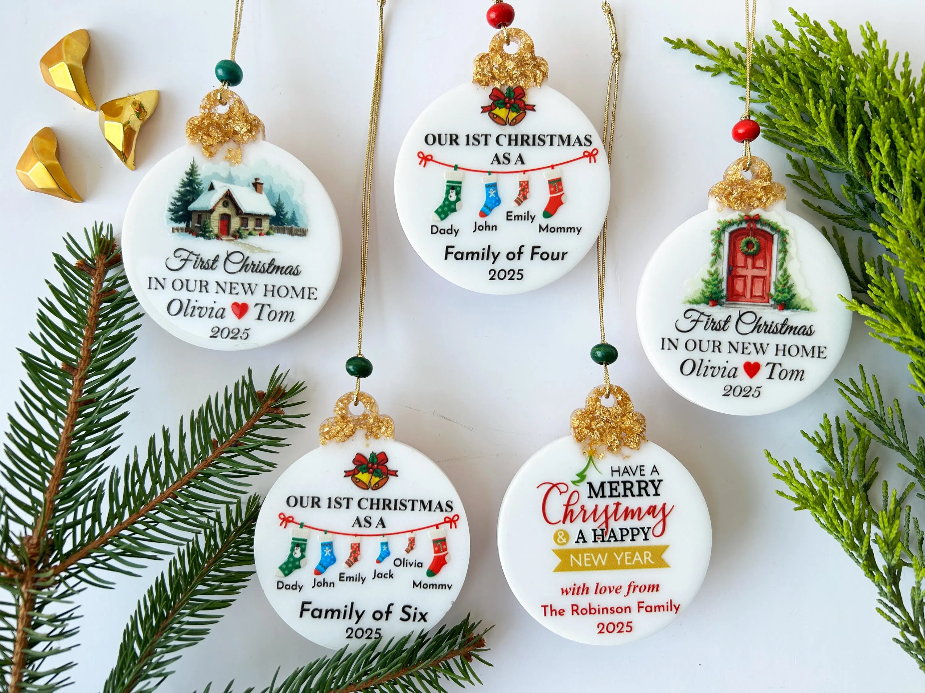 First Christmas in Our New Home Christmas Ornaments, Our New House Tree Ornament, 2025 New Home Ornament, Our First Home Keepsake - image 2