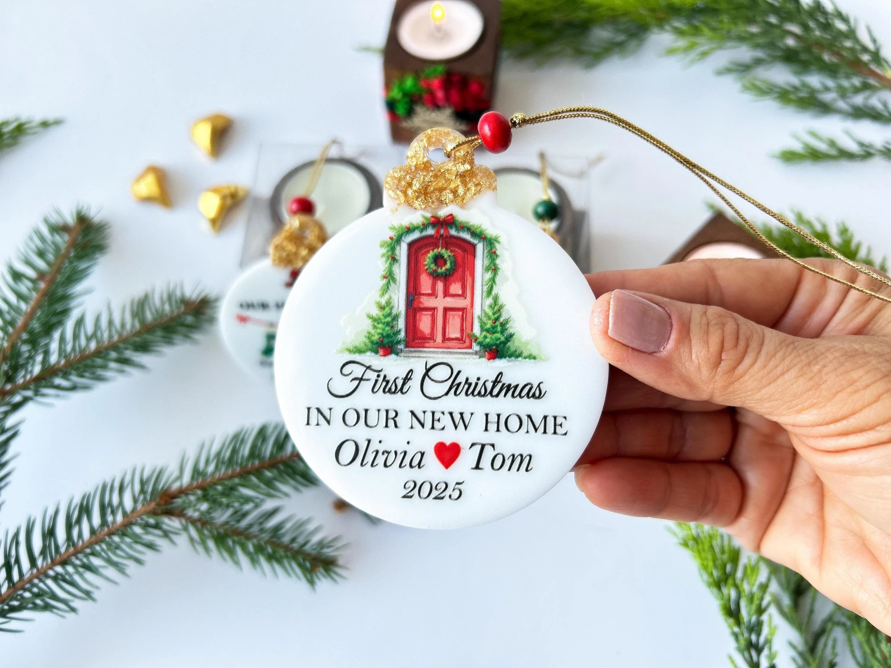 First Christmas in Our New Home Christmas Ornaments, Our New House Tree Ornament, 2025 New Home Ornament, Our First Home Keepsake